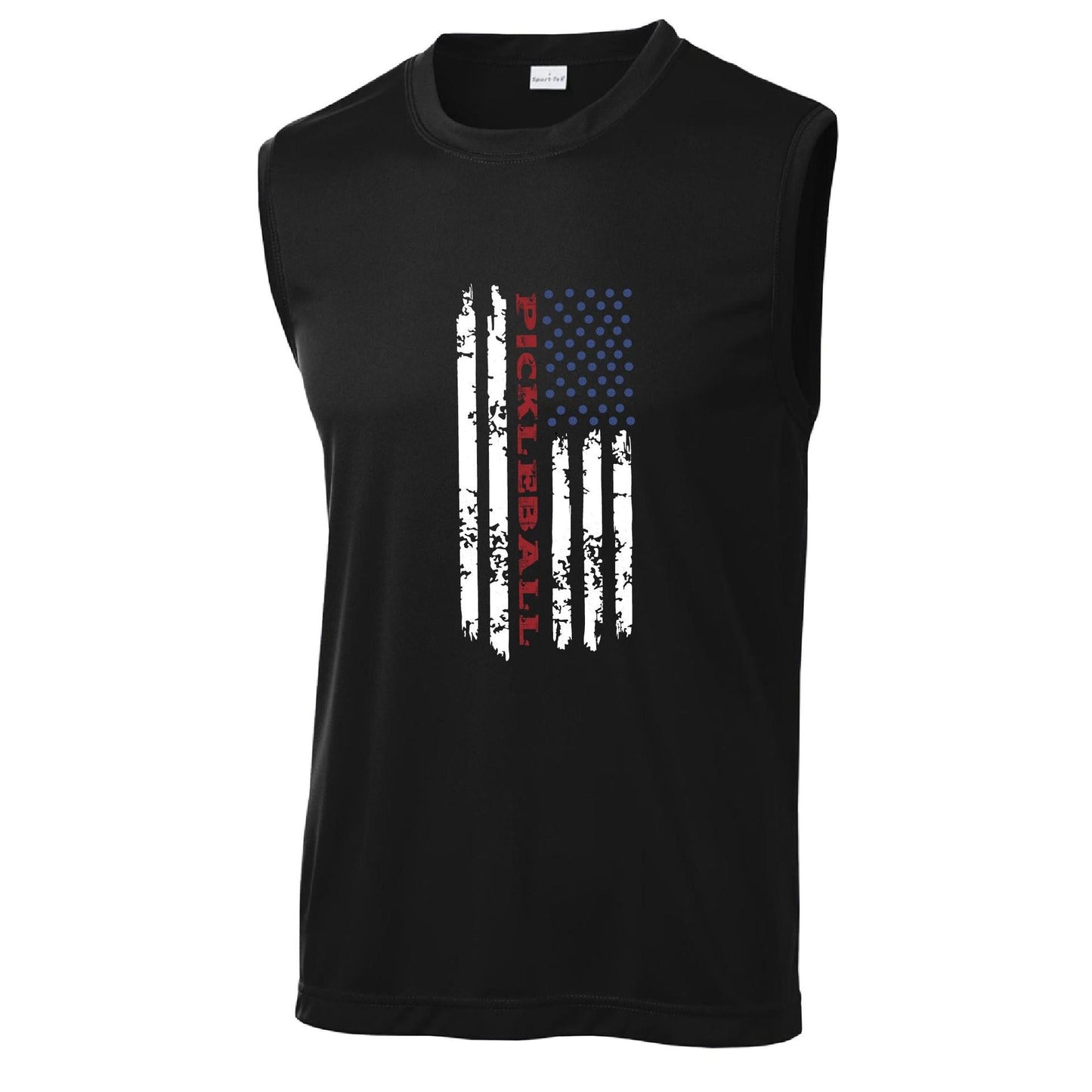 Pickleball Flag (Customizable) | Men's Sleeveless Athletic Performance T-Shirt | 100% Polyester