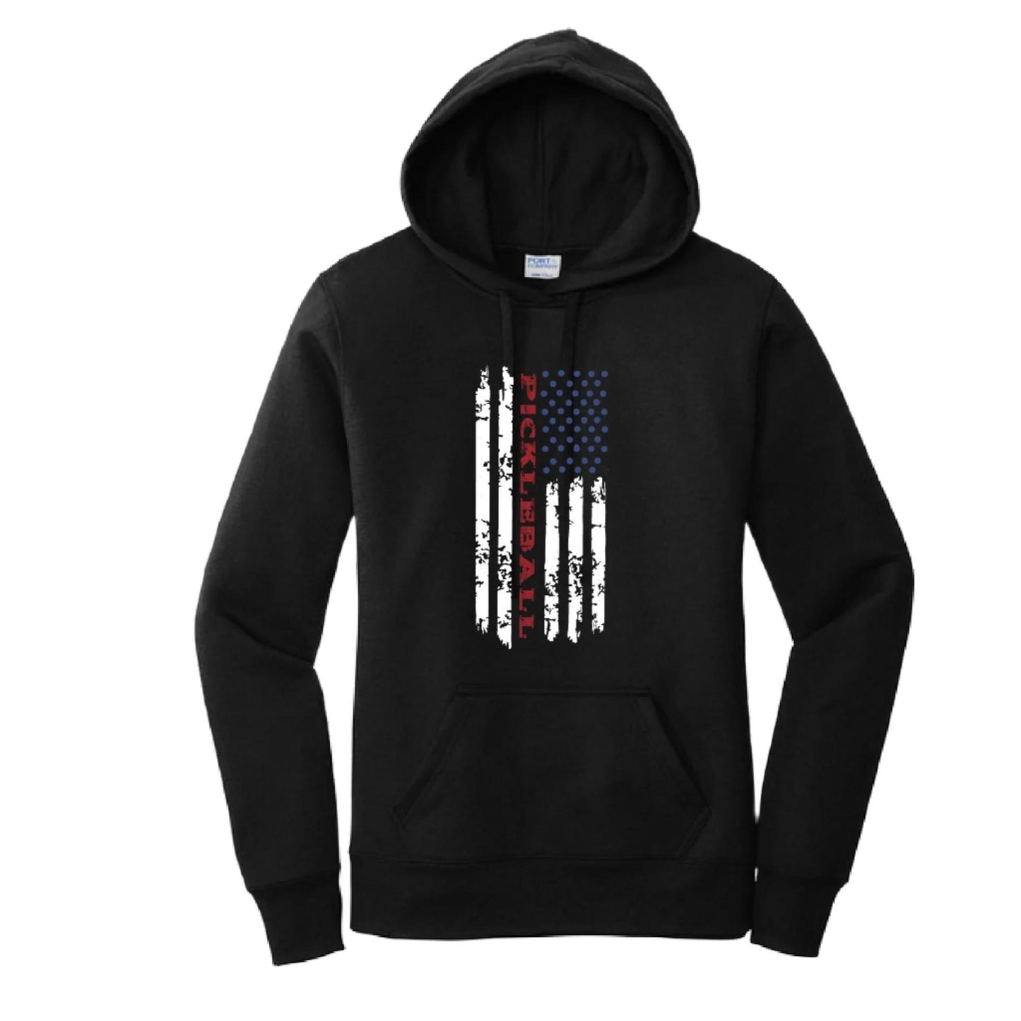 Pickleball Flag (Customizable) | Women’s Fitted Hoodie Pickleball Sweatshirt | 50% Cotton 50% Poly Fleece