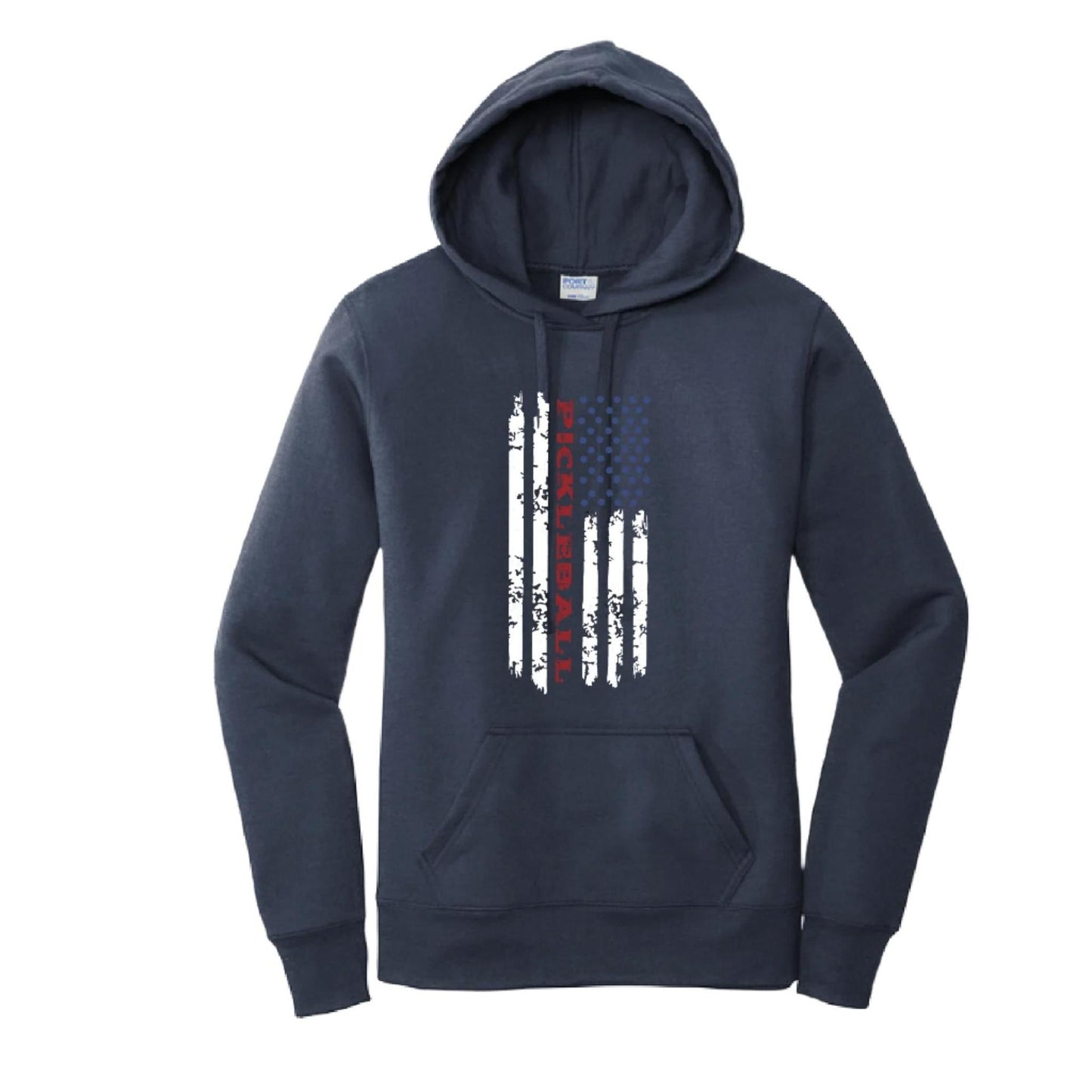 Pickleball Flag (Customizable) | Women’s Fitted Hoodie Pickleball Sweatshirt | 50% Cotton 50% Poly Fleece