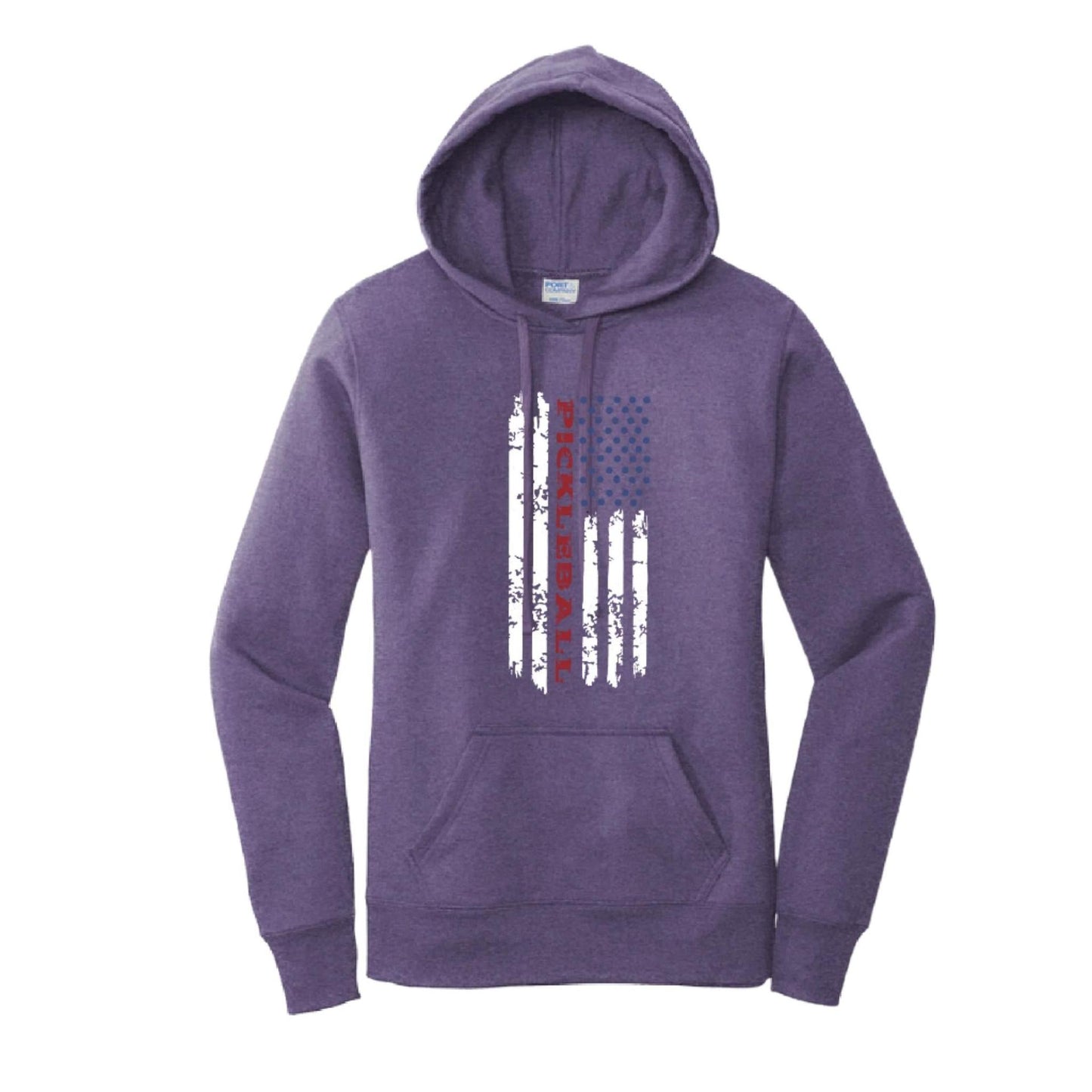 Pickleball Flag (Customizable) | Women’s Fitted Hoodie Pickleball Sweatshirt | 50% Cotton 50% Poly Fleece