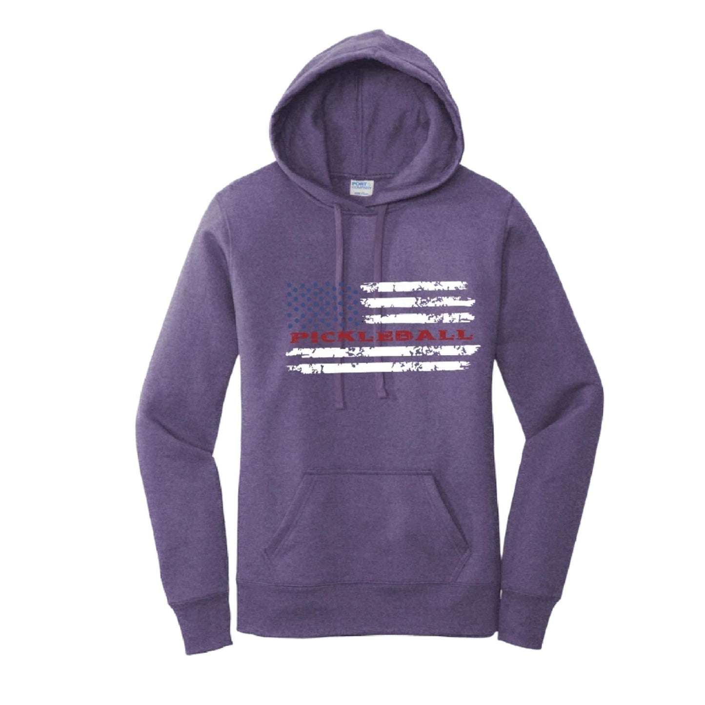 Pickleball Flag (Customizable) | Women’s Fitted Hoodie Pickleball Sweatshirt | 50% Cotton 50% Poly Fleece