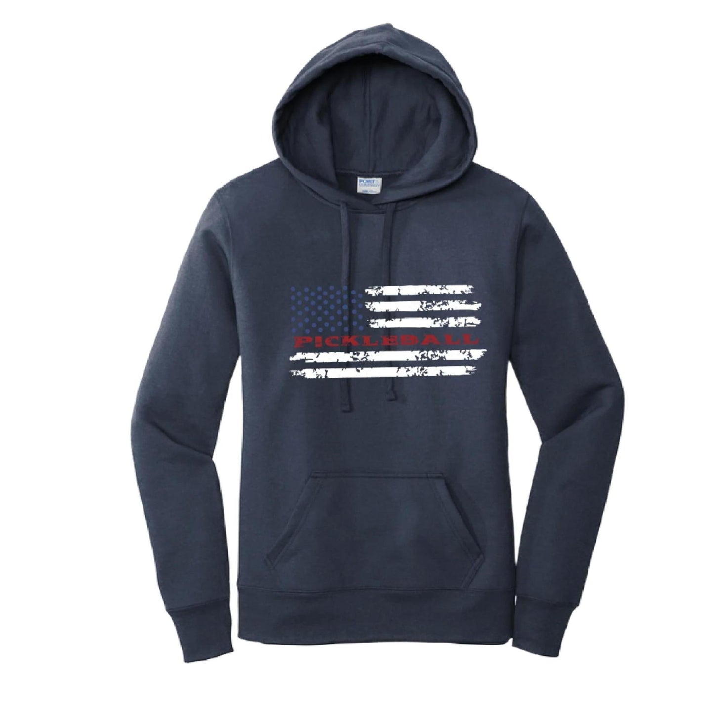 Pickleball Flag (Customizable) | Women’s Fitted Hoodie Pickleball Sweatshirt | 50% Cotton 50% Poly Fleece