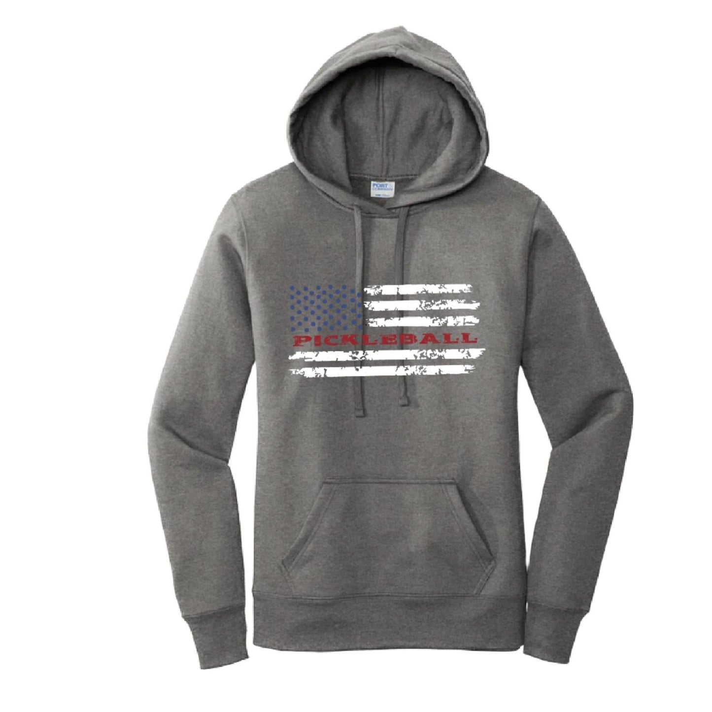 Pickleball Flag (Customizable) | Women’s Fitted Hoodie Pickleball Sweatshirt | 50% Cotton 50% Poly Fleece