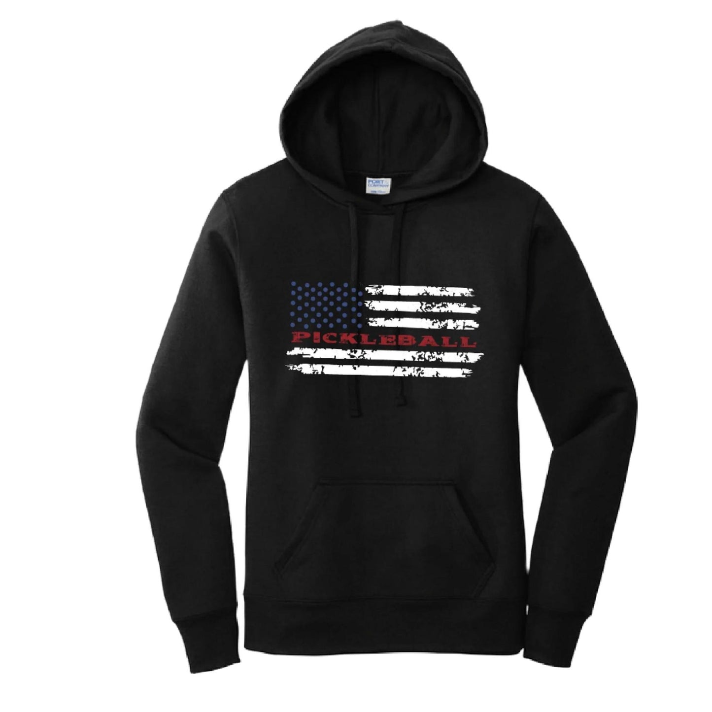 Pickleball Flag (Customizable) | Women’s Fitted Hoodie Pickleball Sweatshirt | 50% Cotton 50% Poly Fleece
