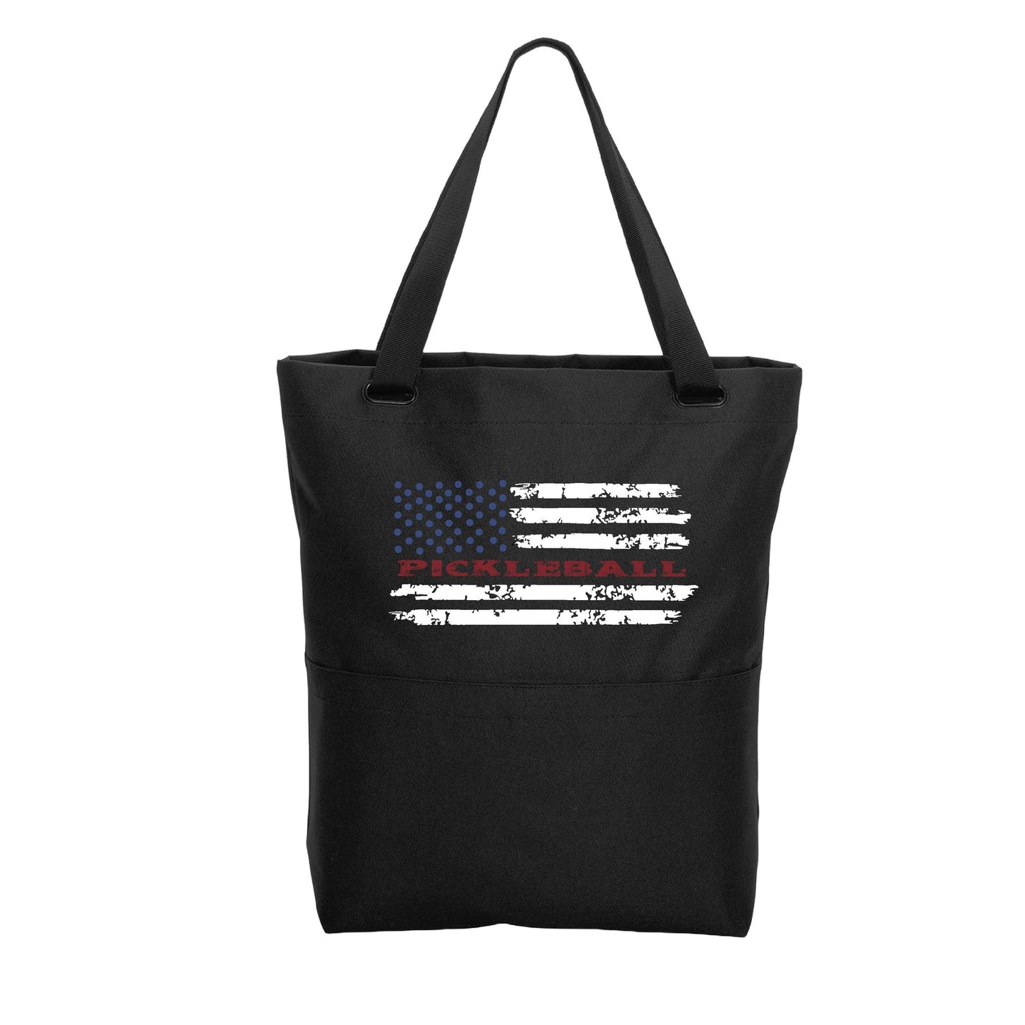 Pickleball Flag | Pickleball Sports Convertible Tote Bag | Medium Size Court Tote Bag