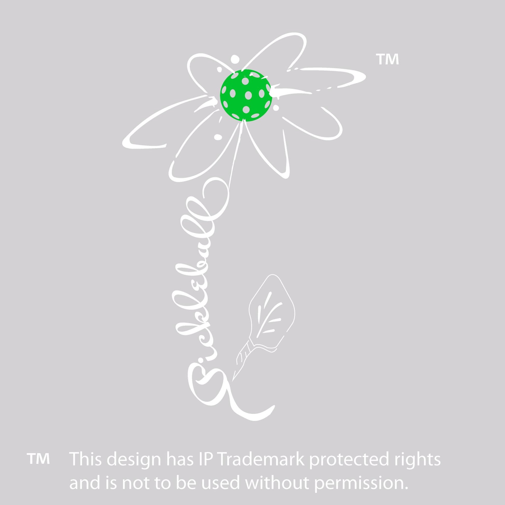 Pickleball Flower (Cyan Green Orange) | Women’s Sleeveless Athletic Performance T-Shirt | 100% Polyester