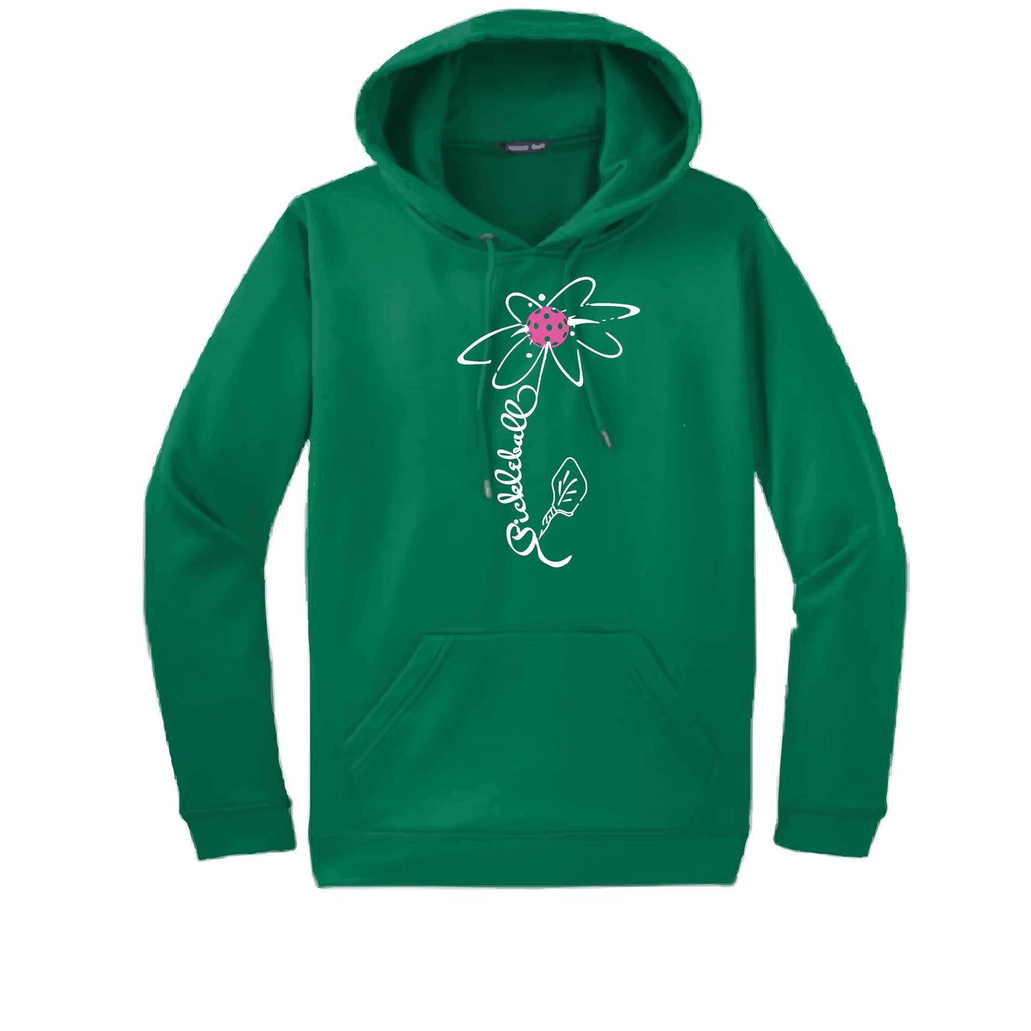 Pickleball Flower (Pink Purple Rainbow) | Unisex Hoodie Athletic Sweatshirt | 50% Cotton/50% Polyester