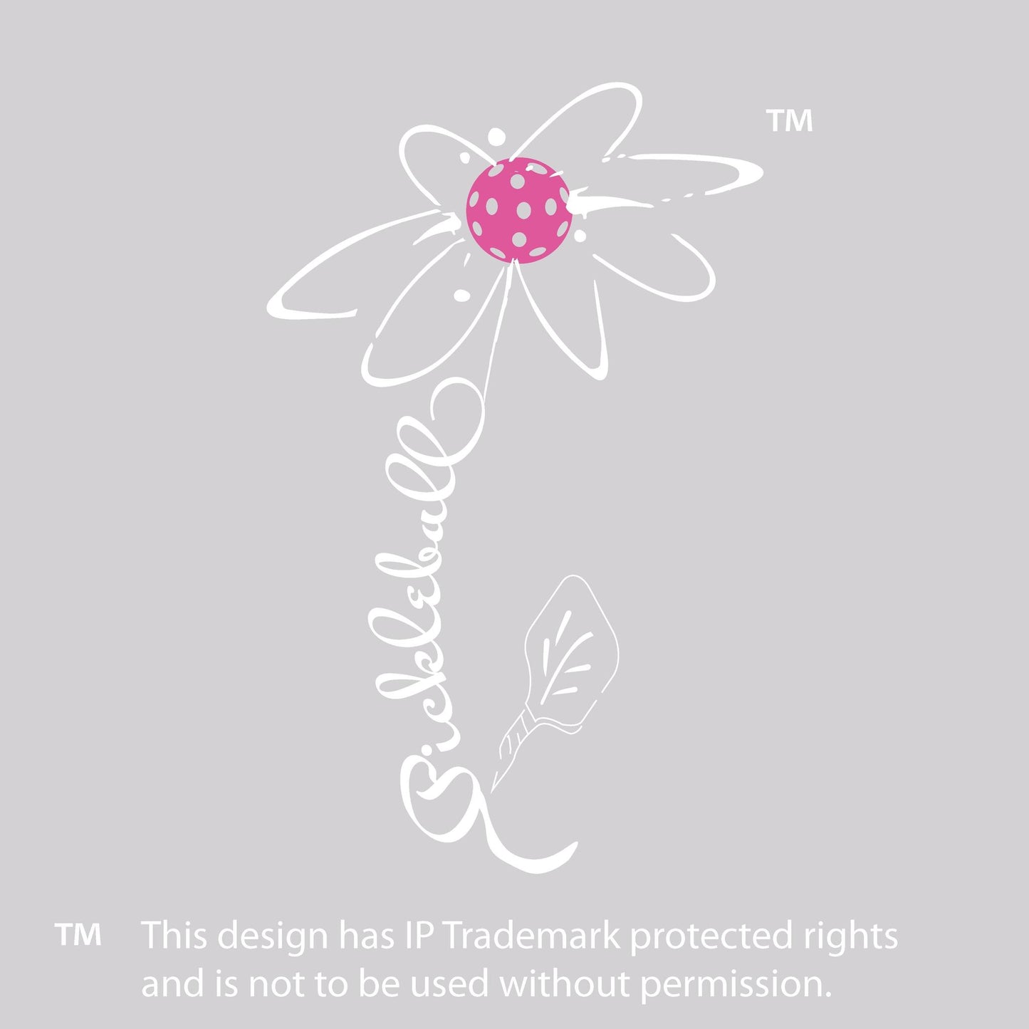 Pickleball Flower (Pink Purple Rainbow) | Women’s Short Sleeve Crewneck Pickleball Performance T-Shirts | 100% Polyester