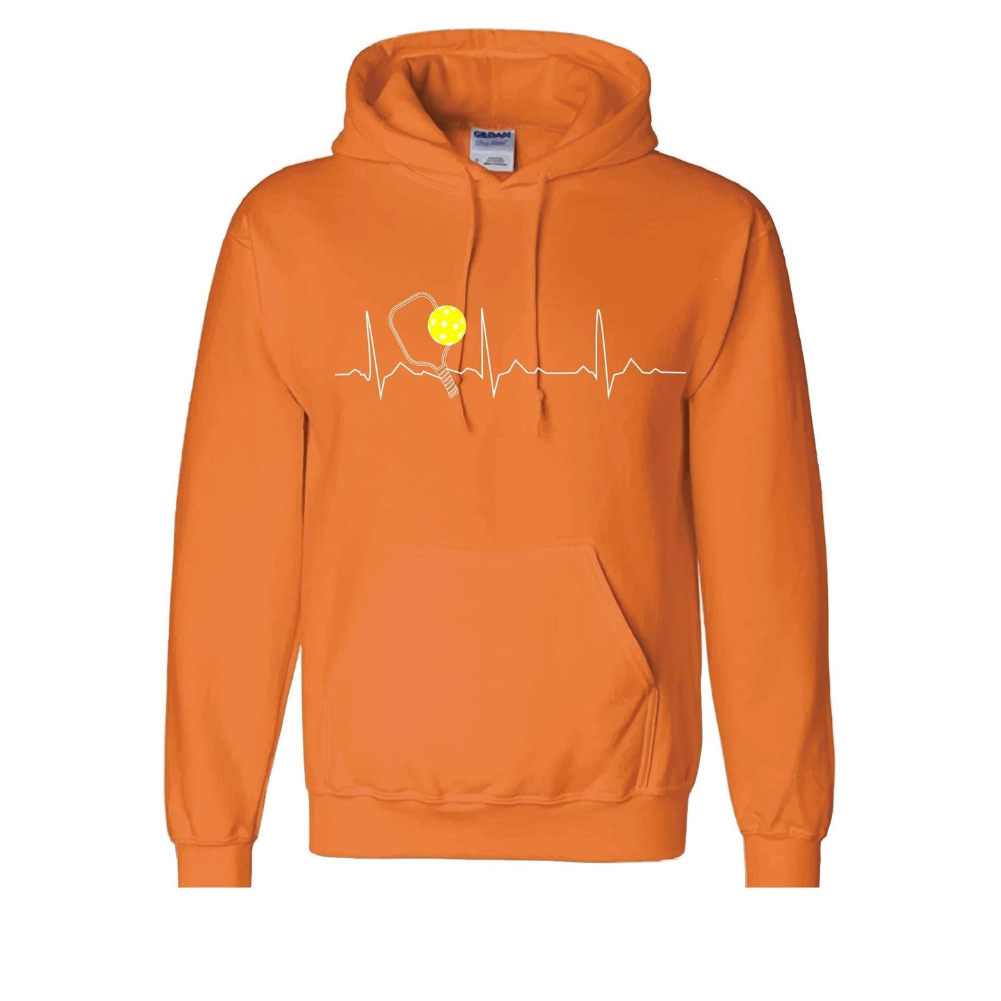 Pickleball Flower (White Yellow) | Unisex Hoodie Athletic Sweatshirt | 50% Cotton/50% Polyester