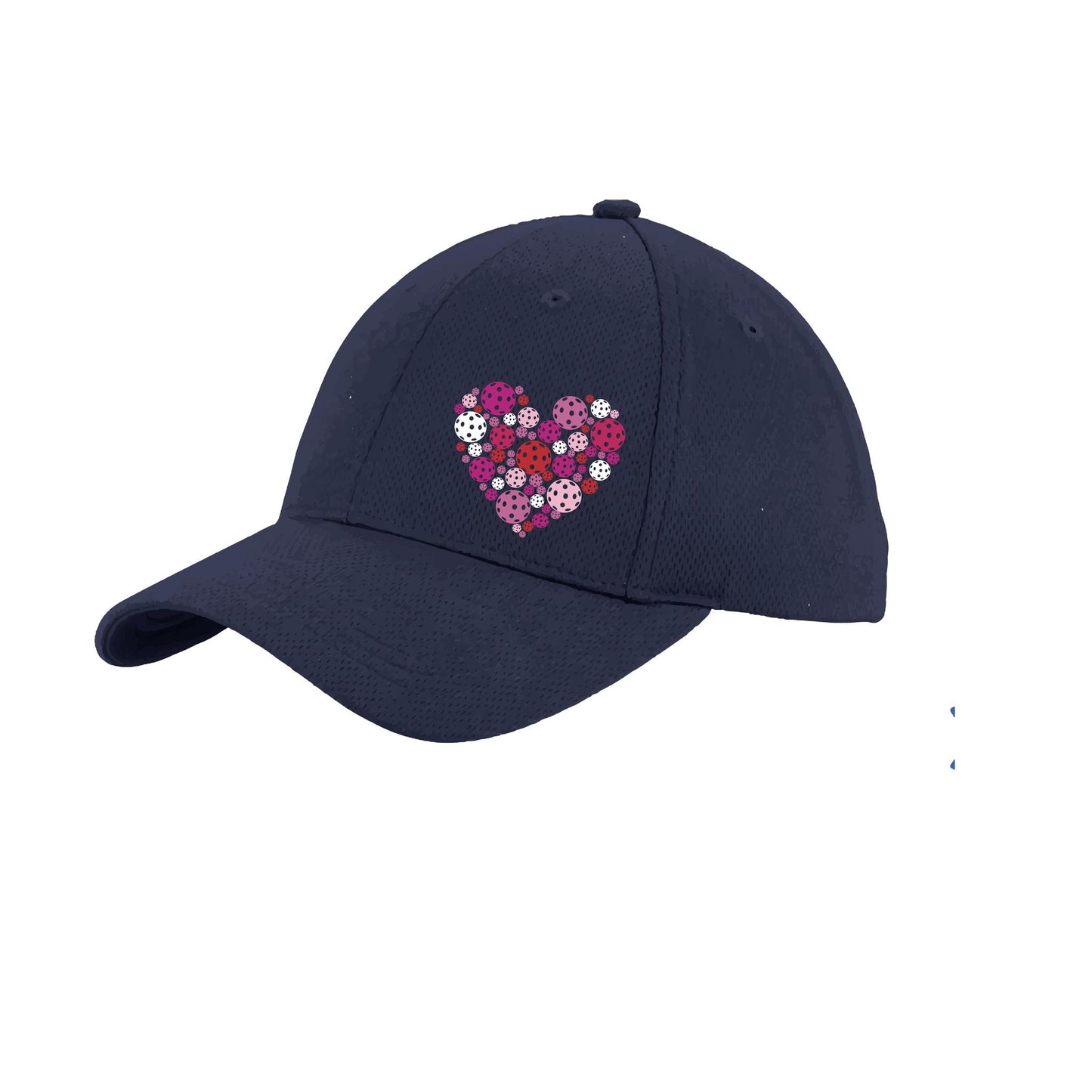 Pickleball Heart (Customizable) | Pickleball Hat | Moisture-Wicking 100% Polyester