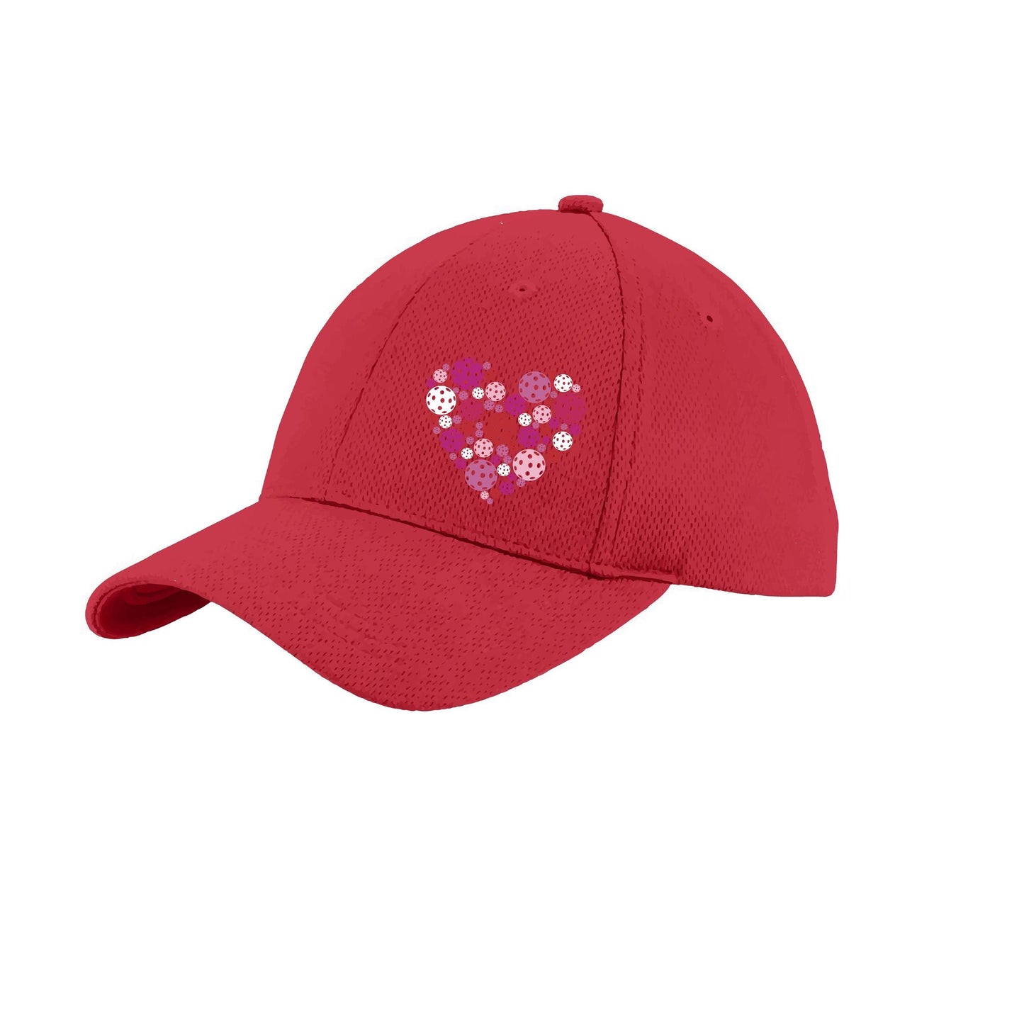 Pickleball Heart (Customizable) | Pickleball Hat | Moisture-Wicking 100% Polyester