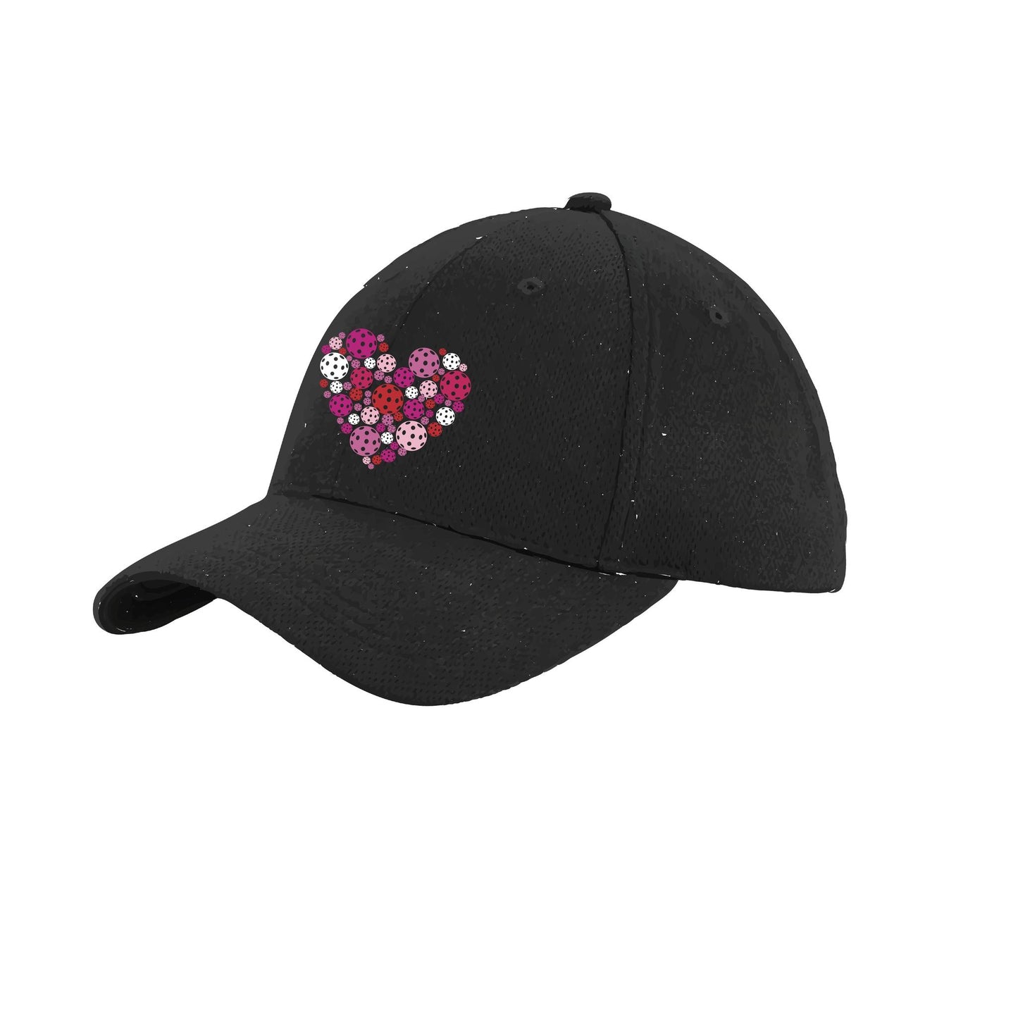 Pickleball Heart (Customizable) | Pickleball Hat | Moisture-Wicking 100% Polyester