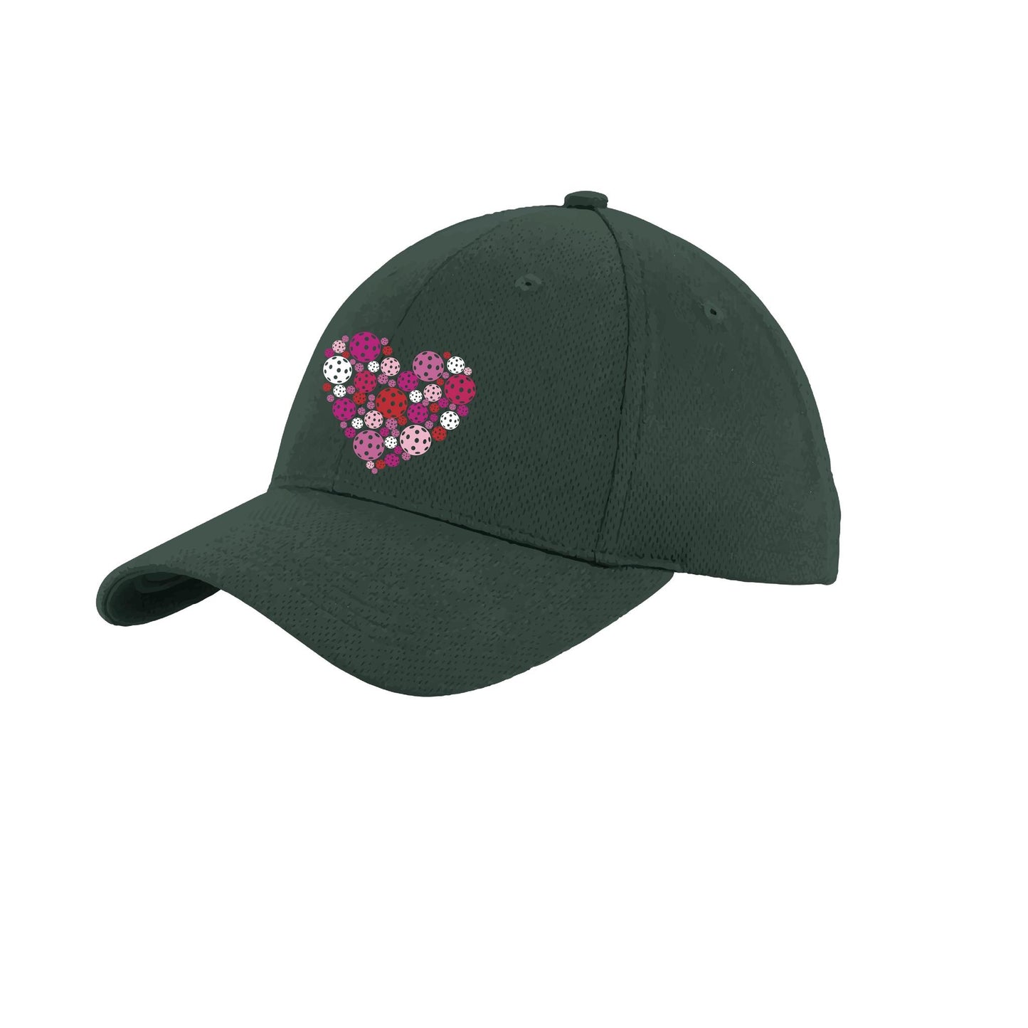Pickleball Heart (Customizable) | Pickleball Hat | Moisture-Wicking 100% Polyester