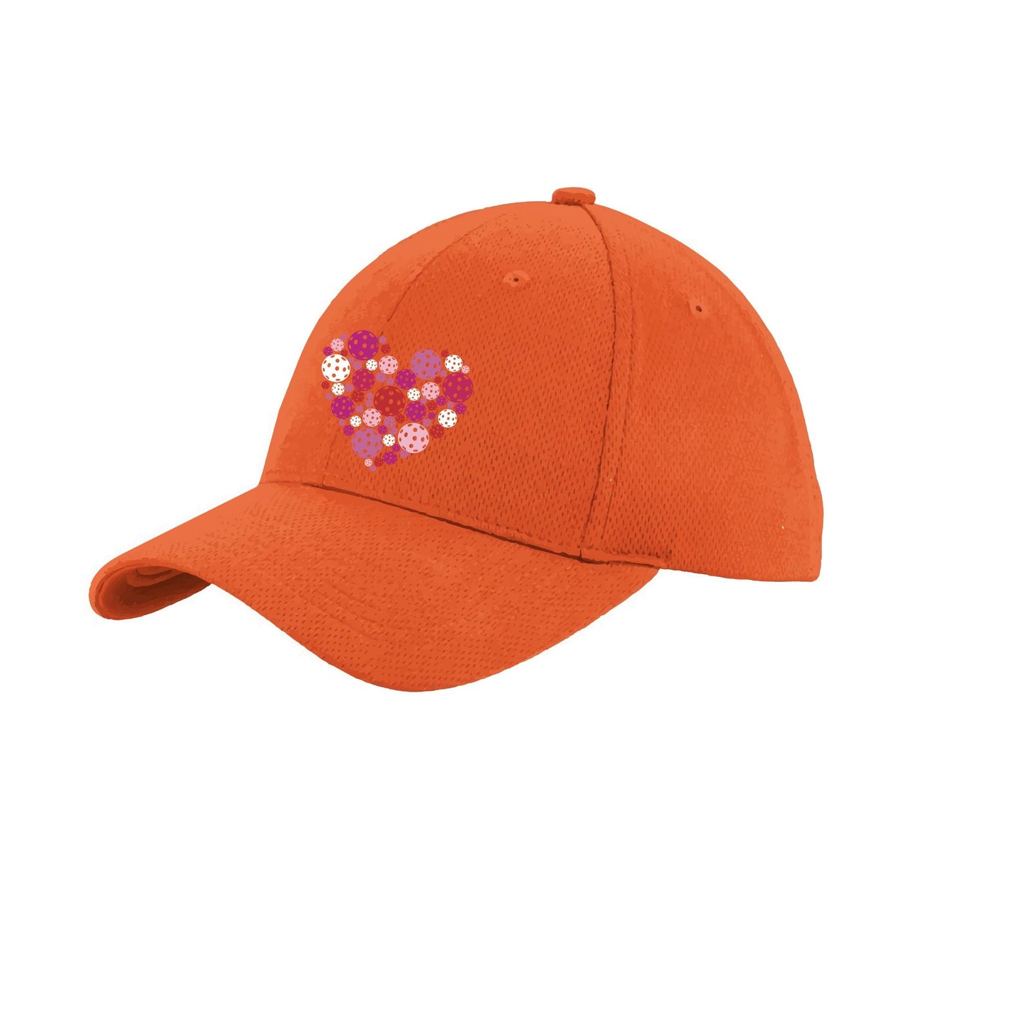 Pickleball Heart (Customizable) | Pickleball Hat | Moisture-Wicking 100% Polyester