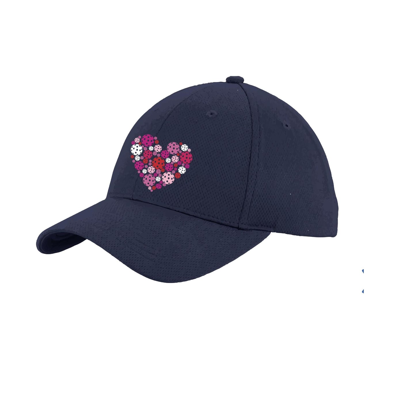 Pickleball Heart (Customizable) | Pickleball Hat | Moisture-Wicking 100% Polyester