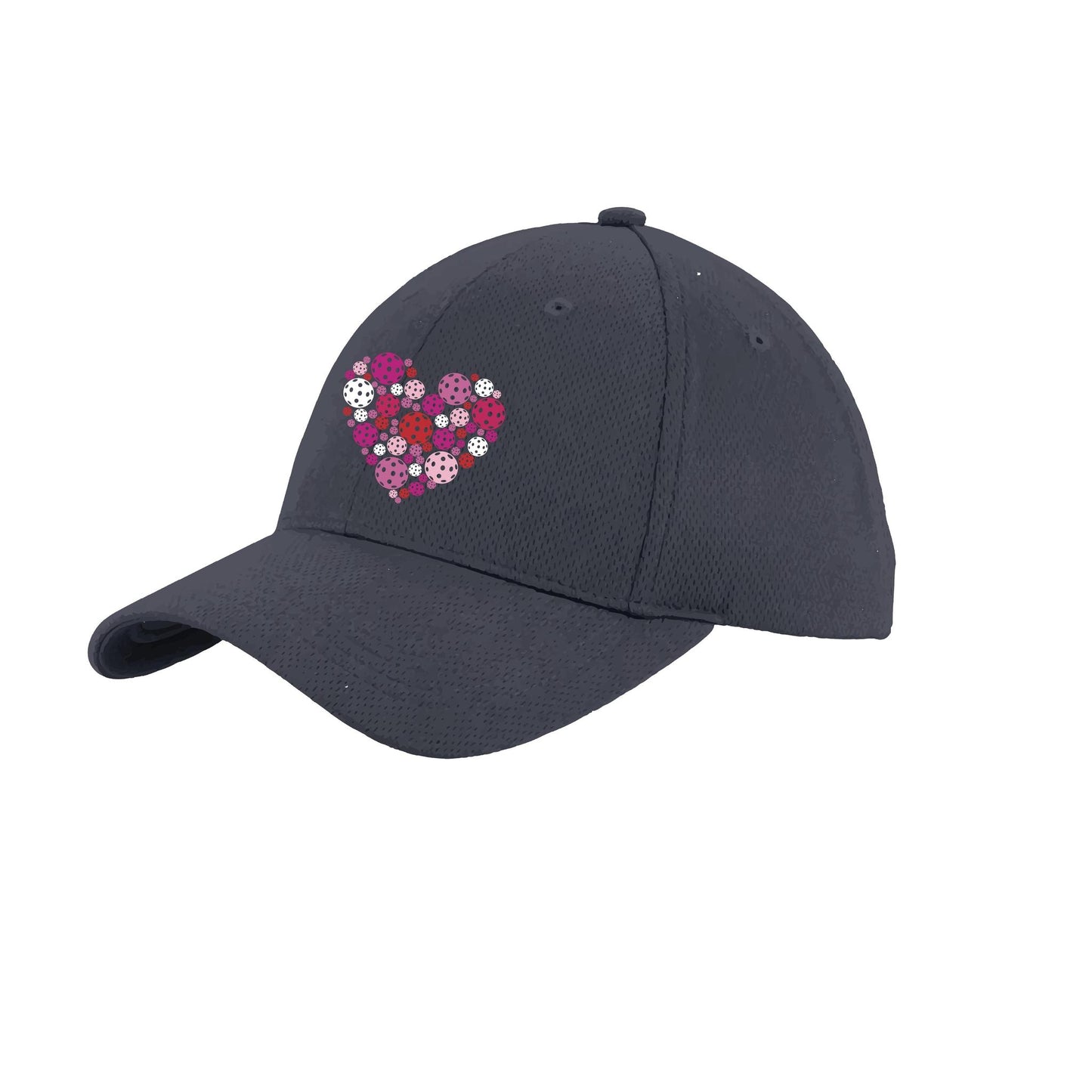 Pickleball Heart (Customizable) | Pickleball Hat | Moisture-Wicking 100% Polyester