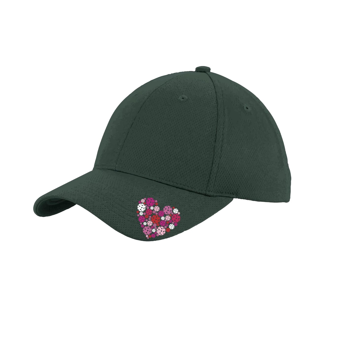 Pickleball Heart (Customizable) | Pickleball Hat | Moisture-Wicking 100% Polyester