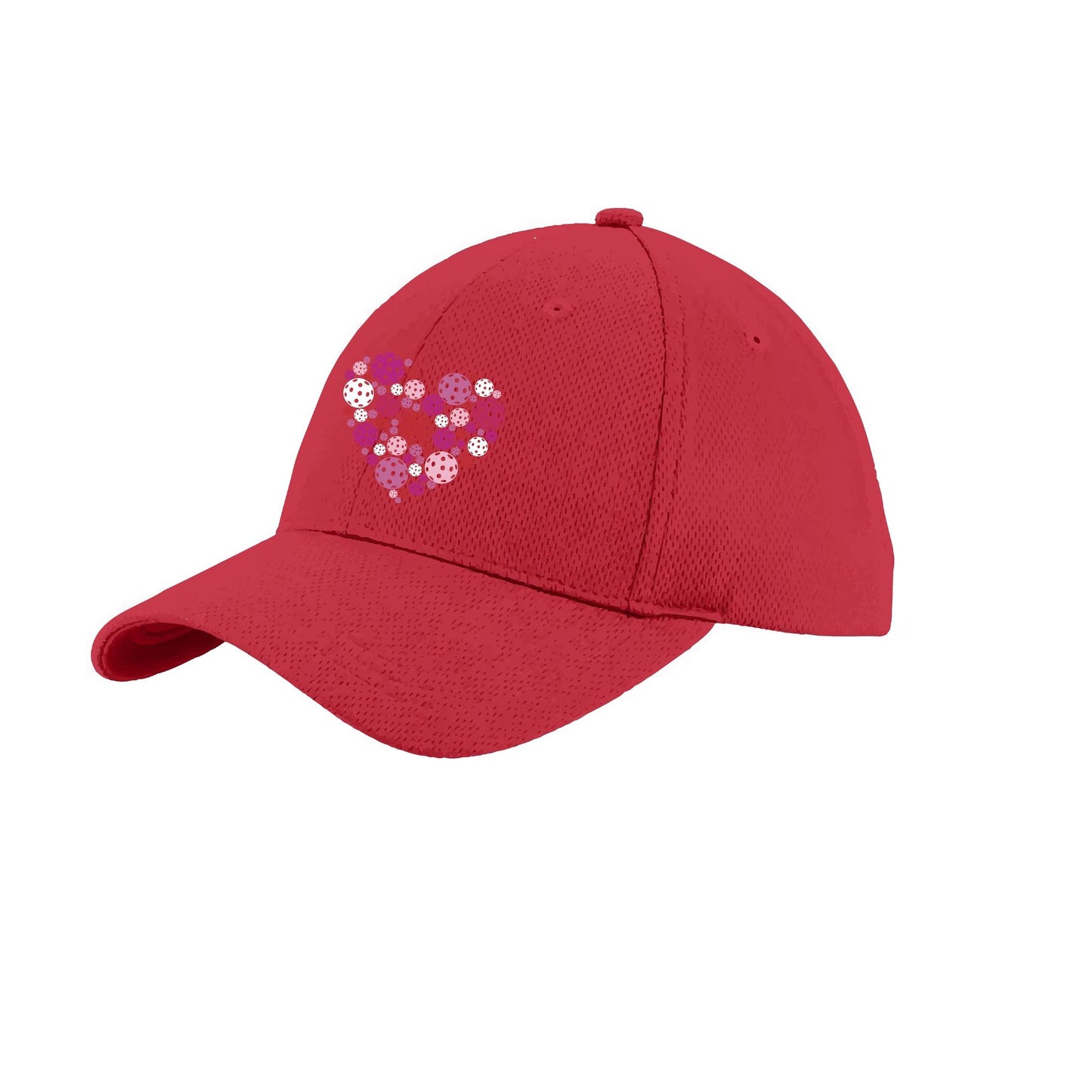 Pickleball Heart (Customizable) | Pickleball Hat | Moisture-Wicking 100% Polyester
