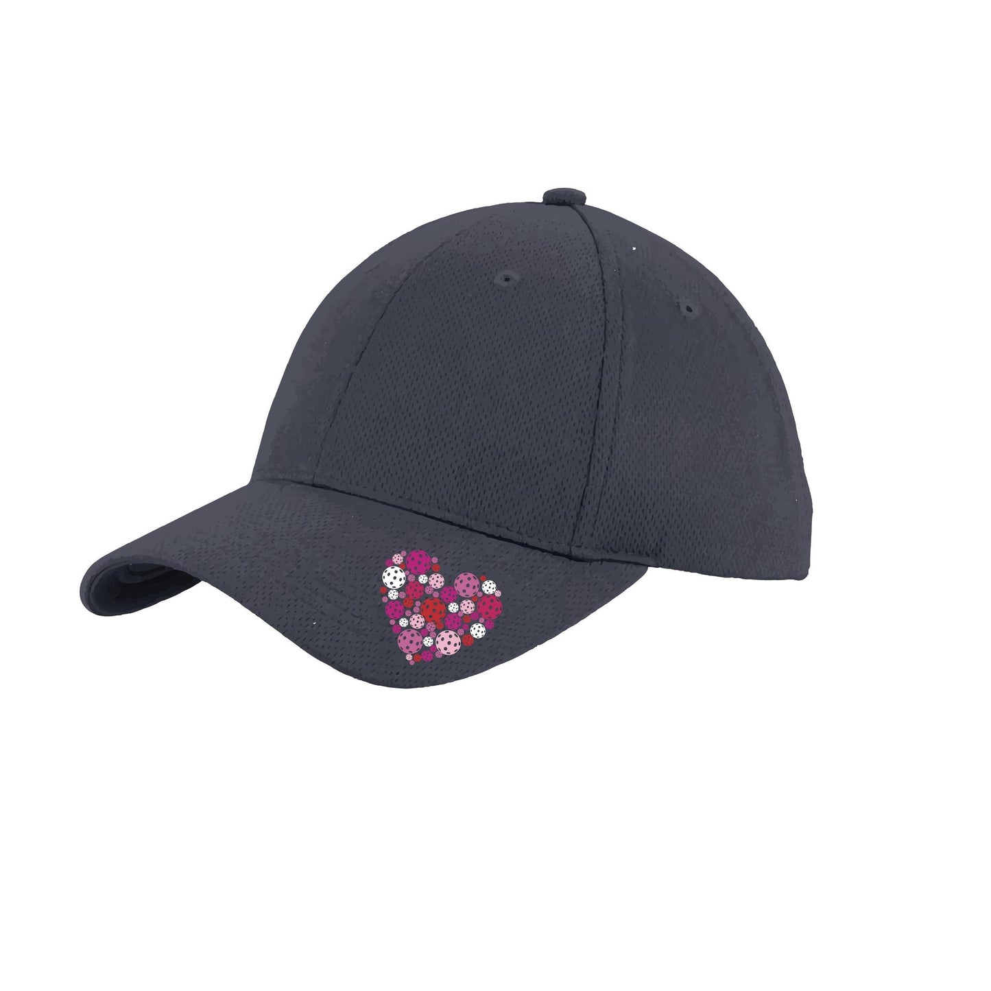 Pickleball Heart (Customizable) | Pickleball Hat | Moisture-Wicking 100% Polyester