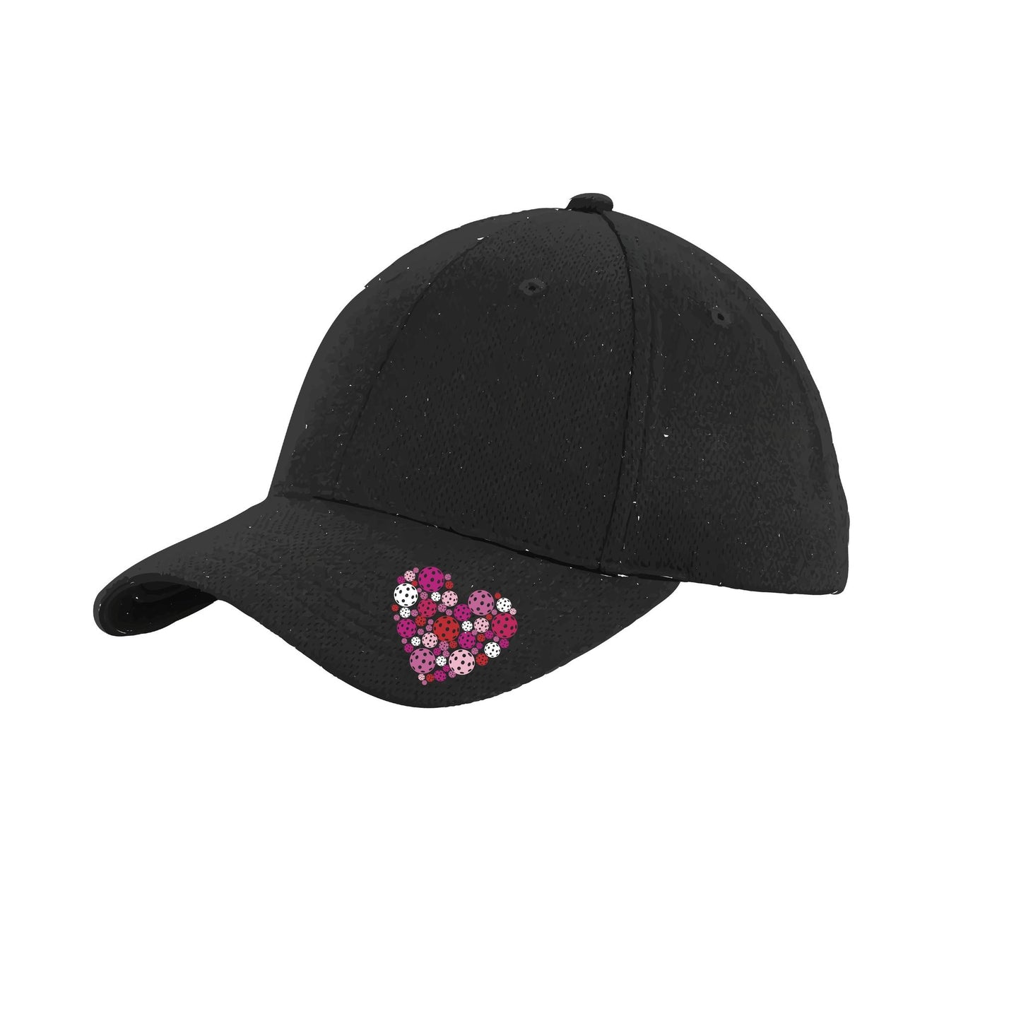 Pickleball Heart (Customizable) | Pickleball Hat | Moisture-Wicking 100% Polyester