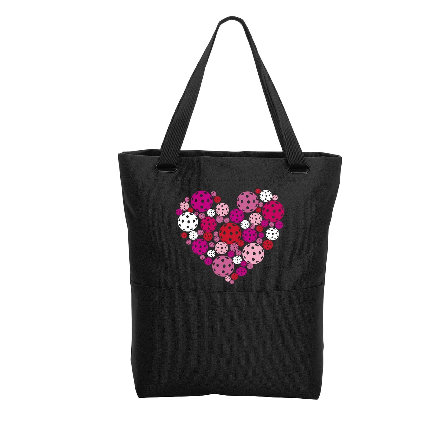 Pickleball Heart | Pickleball Sports Convertible Tote Bag | Medium Size Court Tote Bag