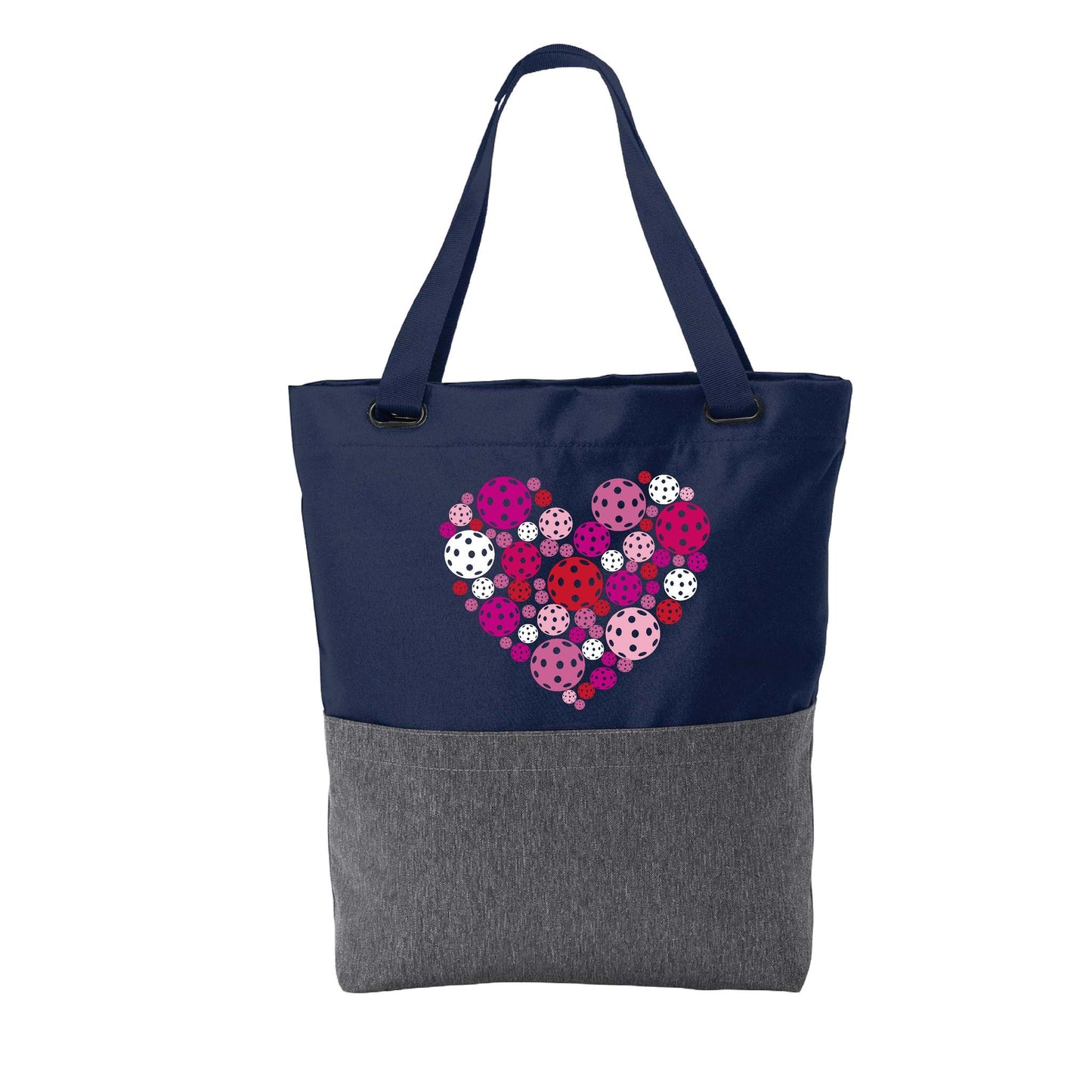 Pickleball Heart | Pickleball Sports Convertible Tote Bag | Medium Size Court Tote Bag