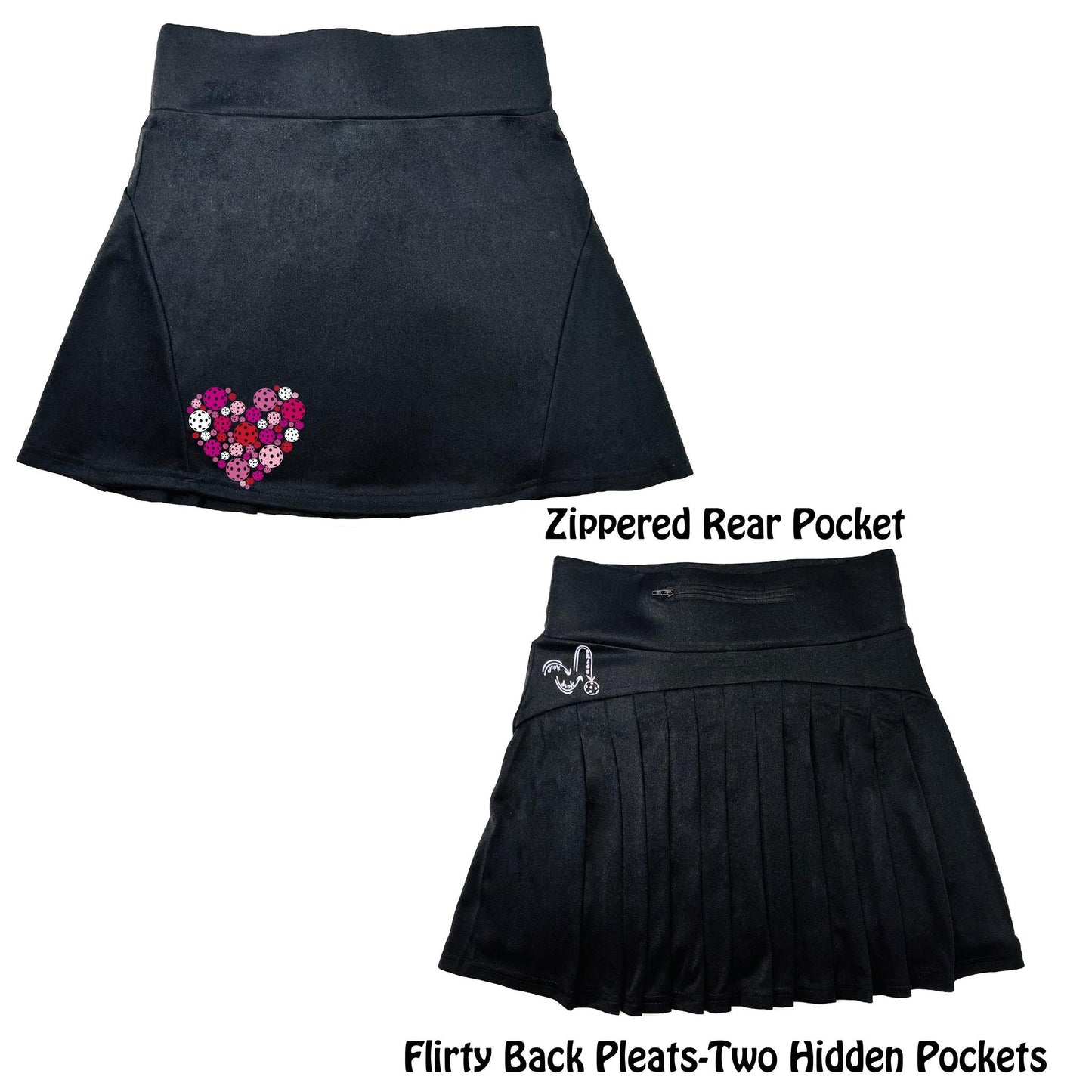 Pickleball Heart | Women's Flirty Pickleball Skort