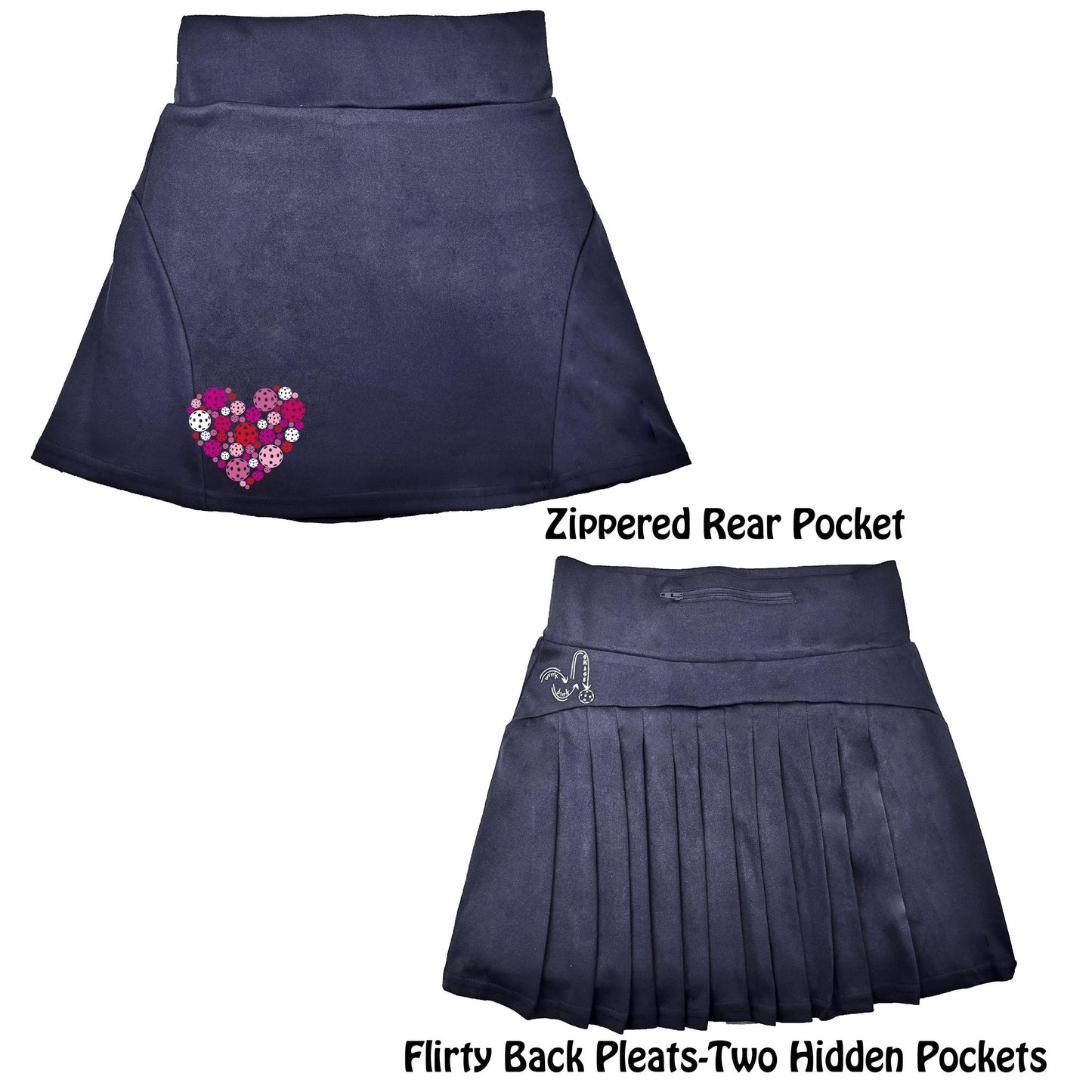 Pickleball Heart | Women's Flirty Pickleball Skort