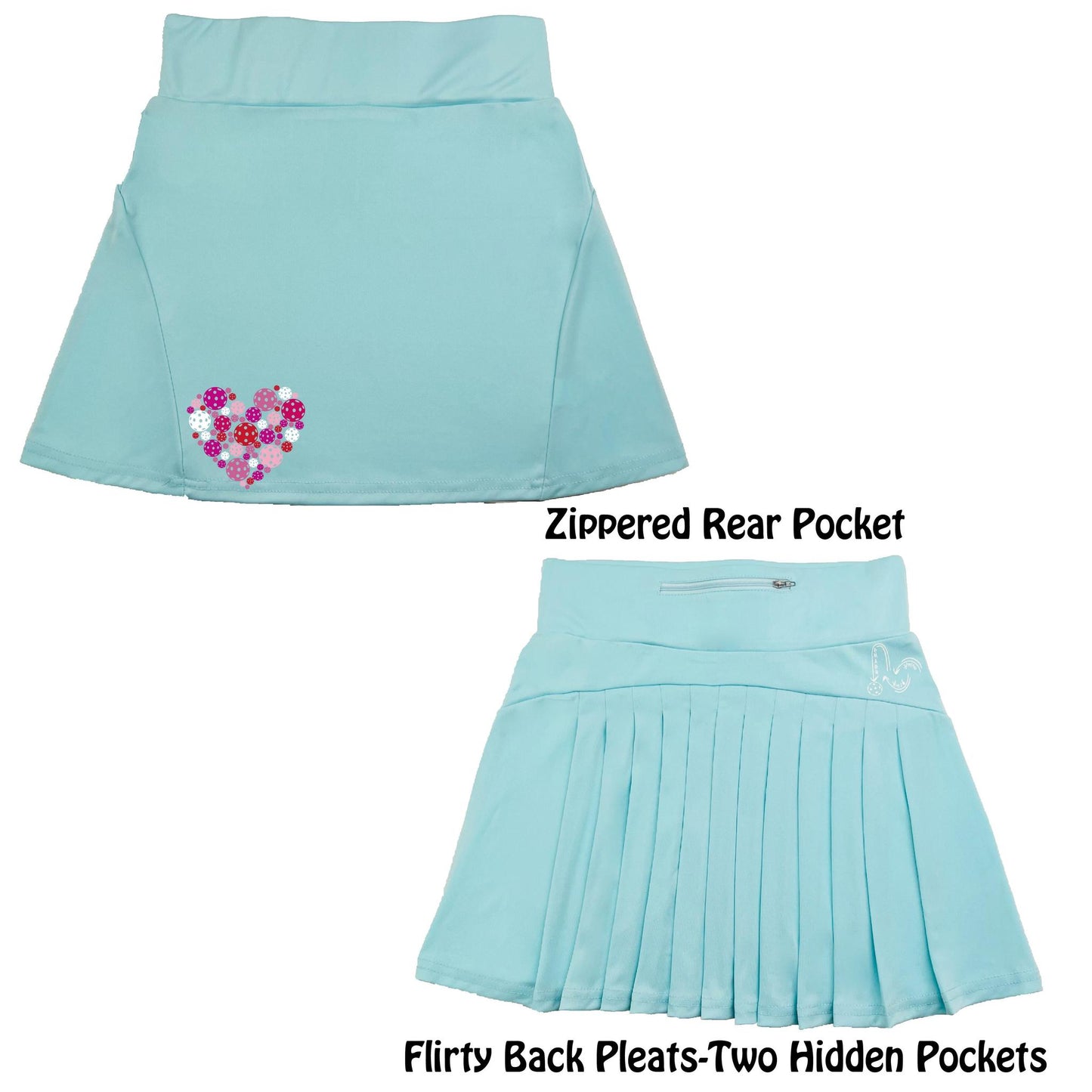 Pickleball Heart | Women's Flirty Pickleball Skort