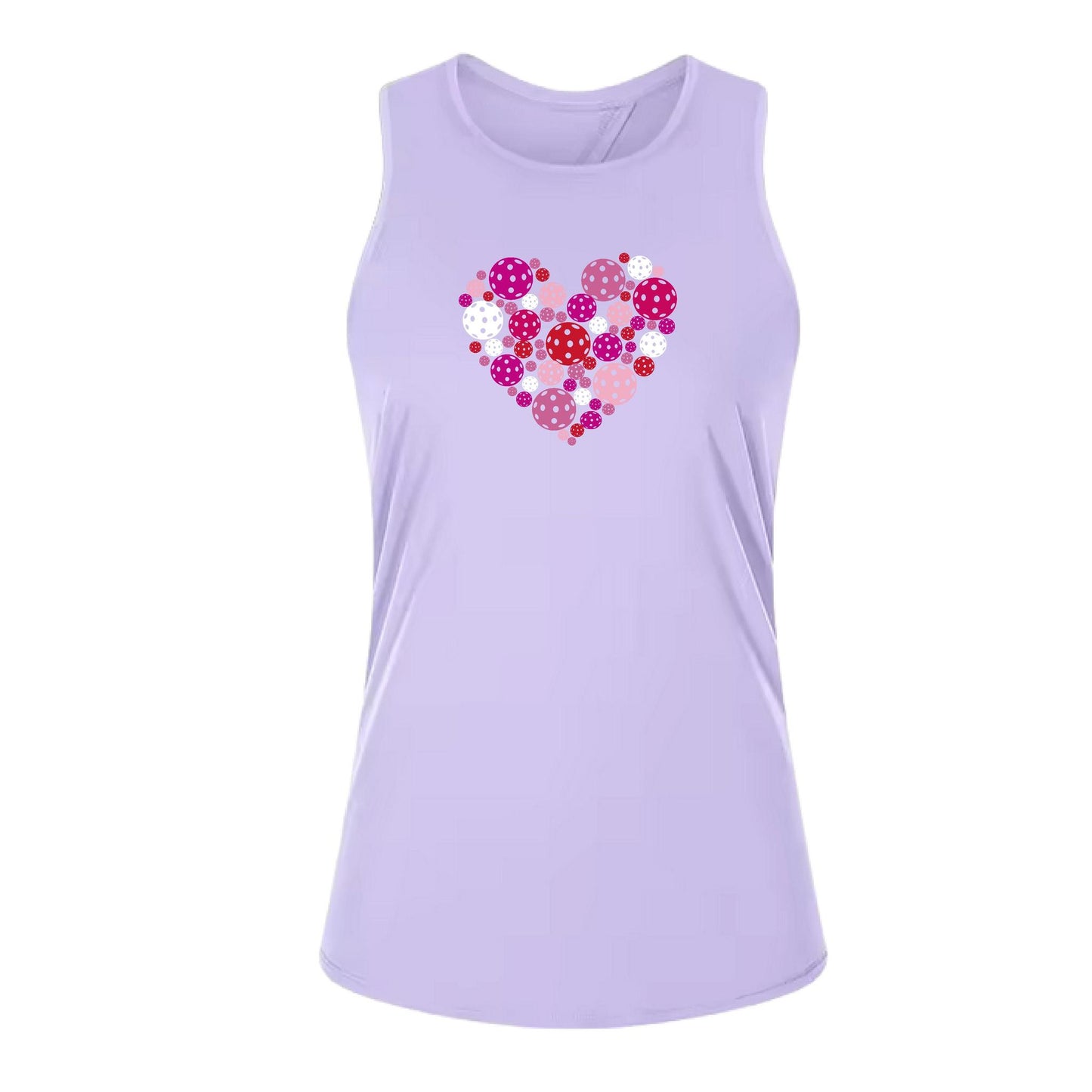 Pickleball Heart | Women's Split Back or Tied Back Pickleball Performance Tank | 80/20 Nylon Spandex Mix