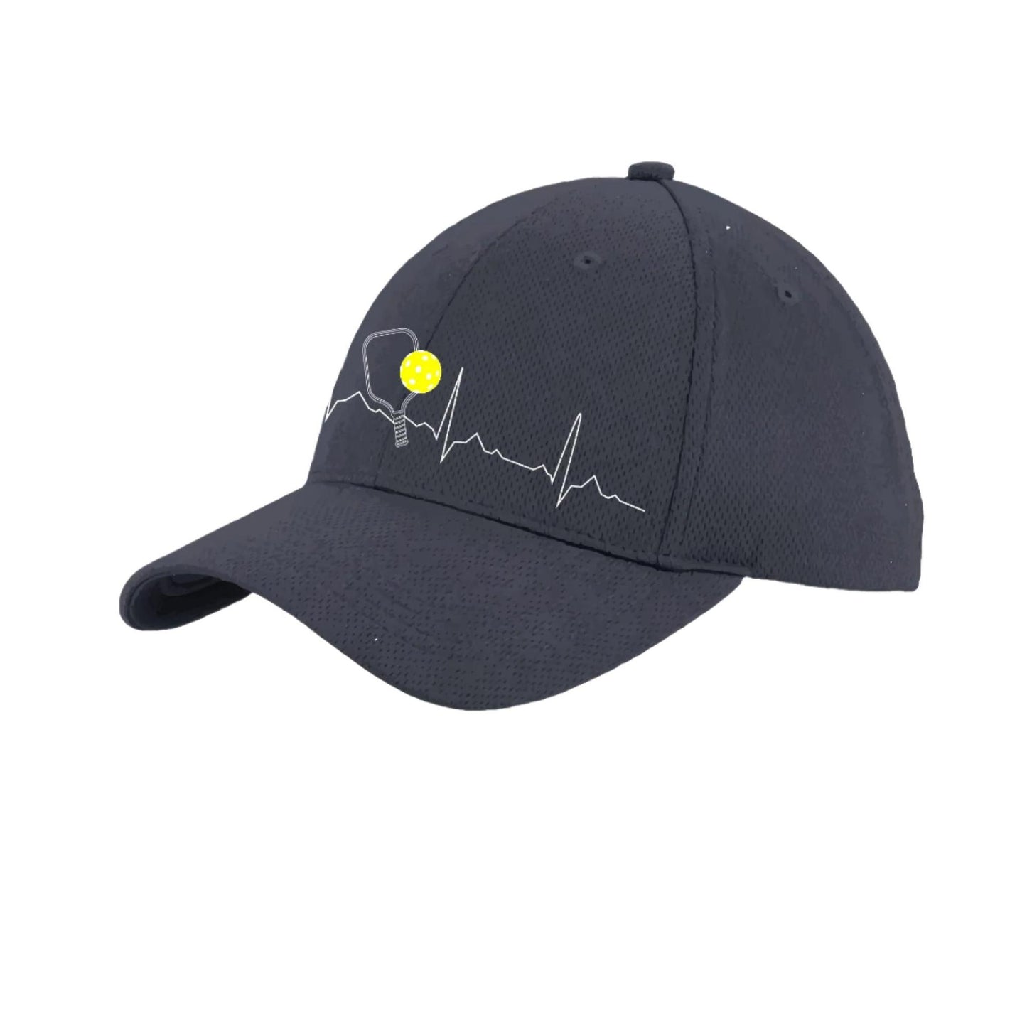 Pickleball Heartbeat EKG | Pickleball Hat | Moisture-Wicking 100% Polyester