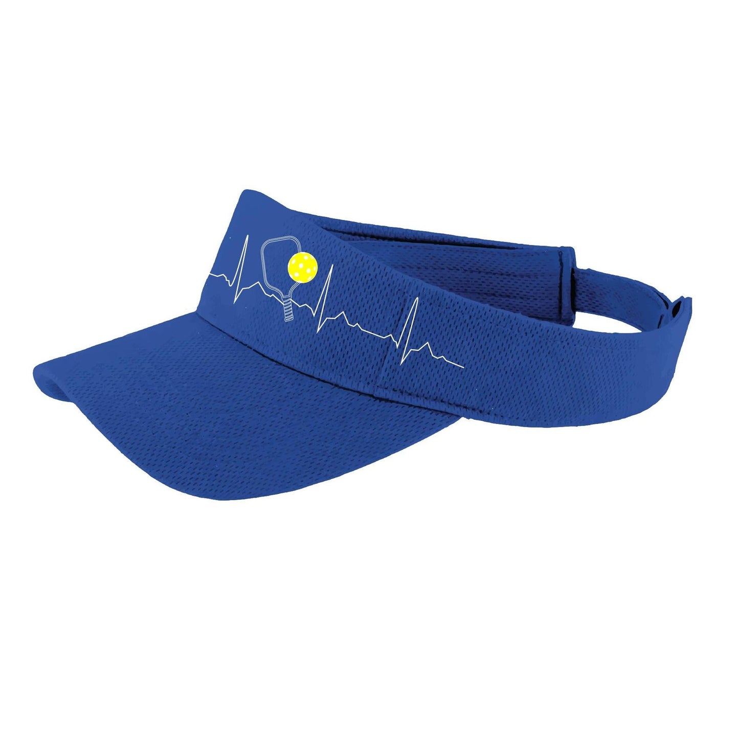 Pickleball Heartbeat EKG | Pickleball Visors | Moisture Wicking 100% Polyester