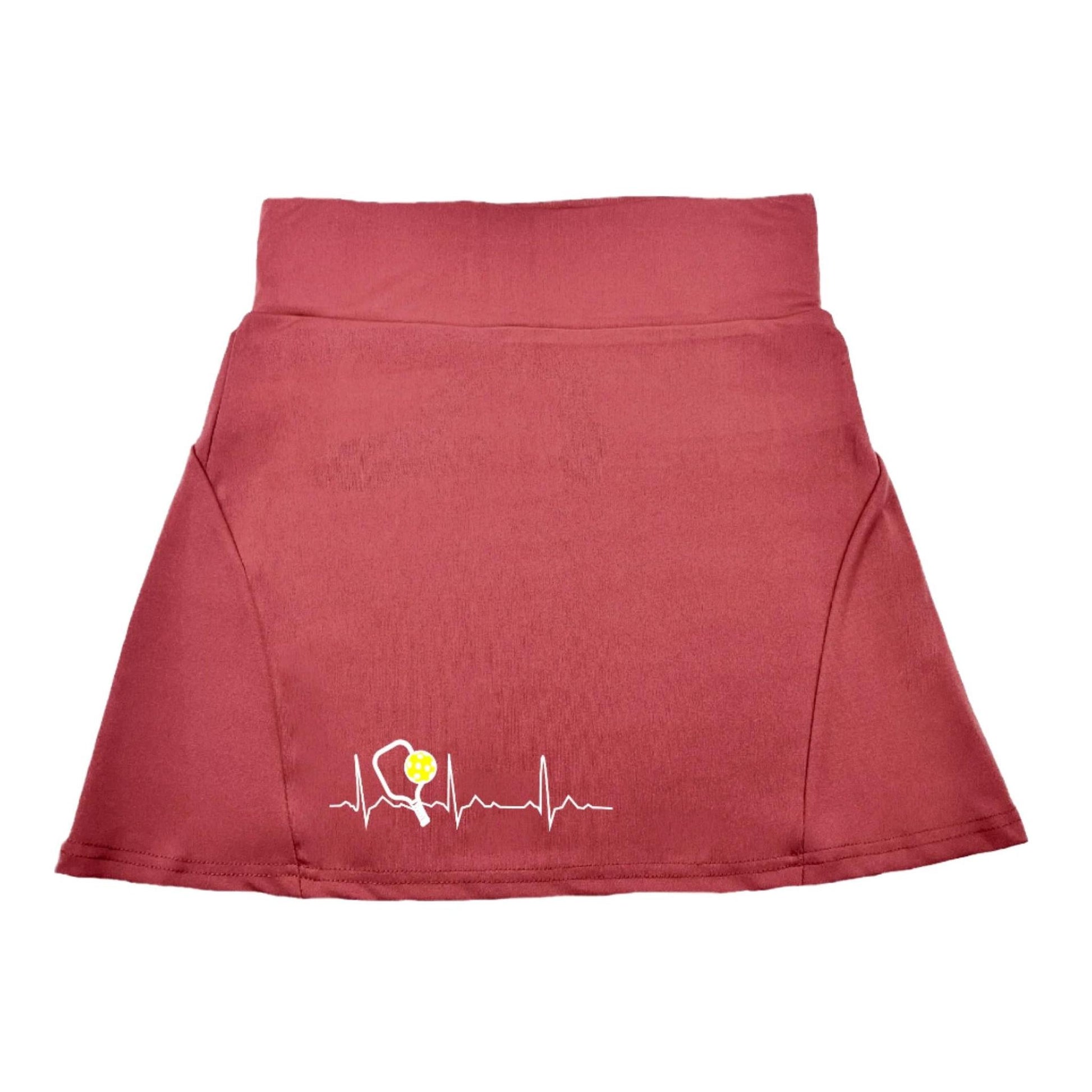 Pickleball Heartbeat EKG | Women's Flirty Pickleball Skort