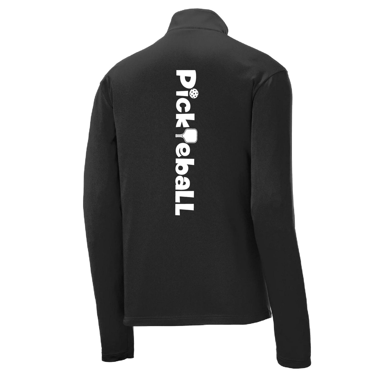 Pickleball Horizontal (Customizable) | Men's 1/4 Zip Long Sleeve Pullover Athletic Performance Shirt | 100% Polyester