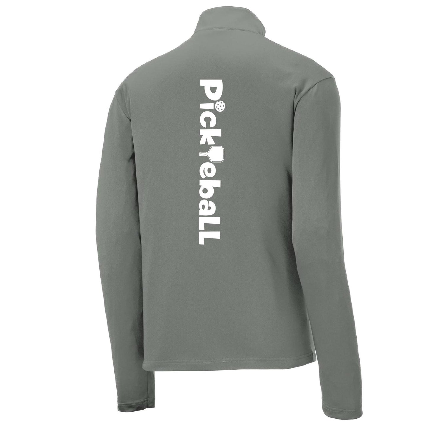 Pickleball Horizontal (Customizable) | Men's 1/4 Zip Long Sleeve Pullover Athletic Performance Shirt | 100% Polyester