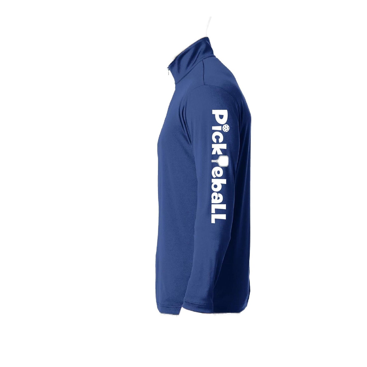 Pickleball Horizontal (Customizable) | Men's 1/4 Zip Long Sleeve Pullover Athletic Performance Shirt | 100% Polyester