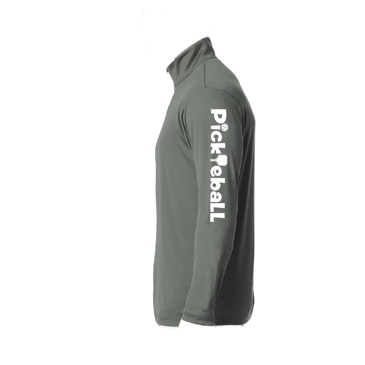 Pickleball Horizontal (Customizable) | Men's 1/4 Zip Long Sleeve Pullover Athletic Performance Shirt | 100% Polyester
