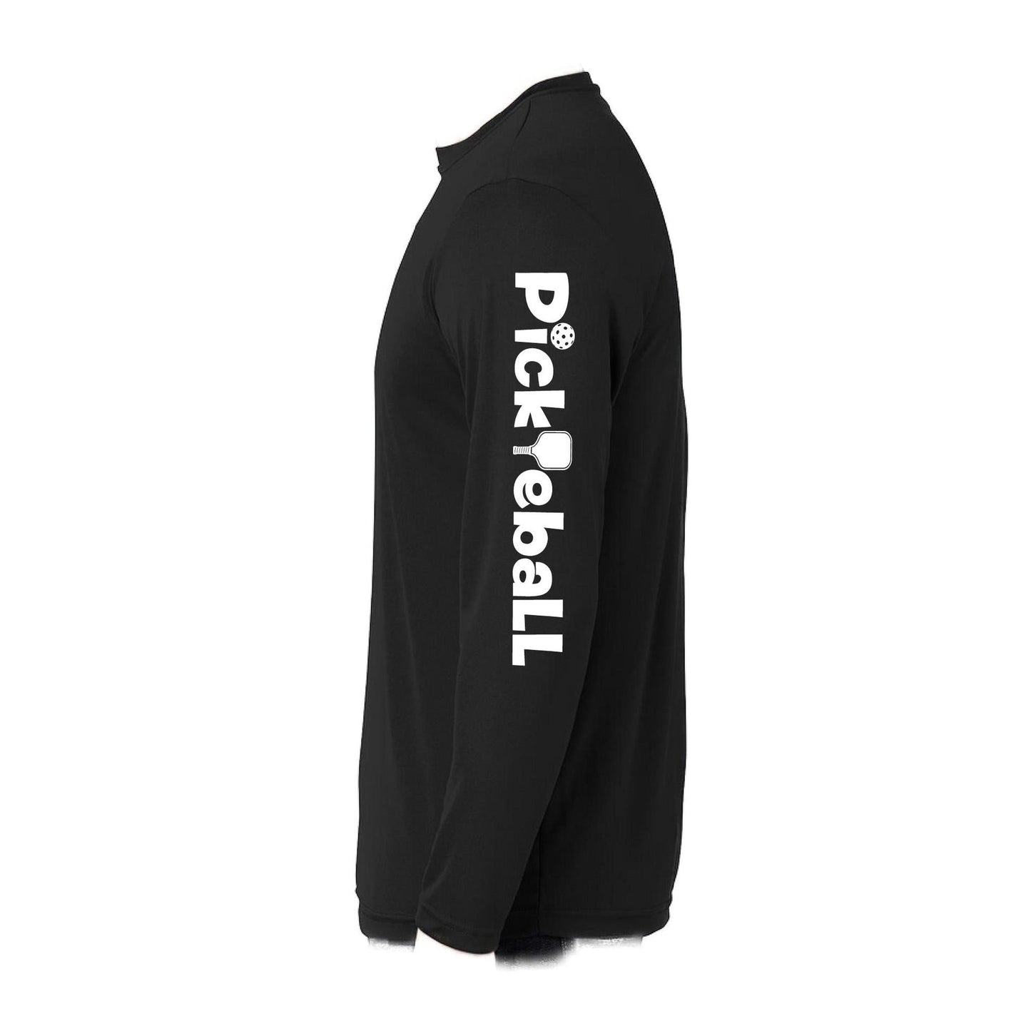 Pickleball Horizontal (Customizable) | Men’s Long Sleeve Athletic Performance T-Shirts | 100% Polyester