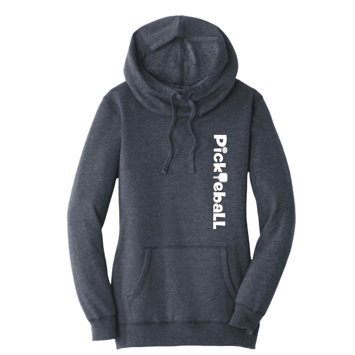 Pickleball Horizontal (Customizable) | Women’s Cowl-Neck Hoodie Pickleball Sweatshirt | 55% Cotton 45% Poly Fleece
