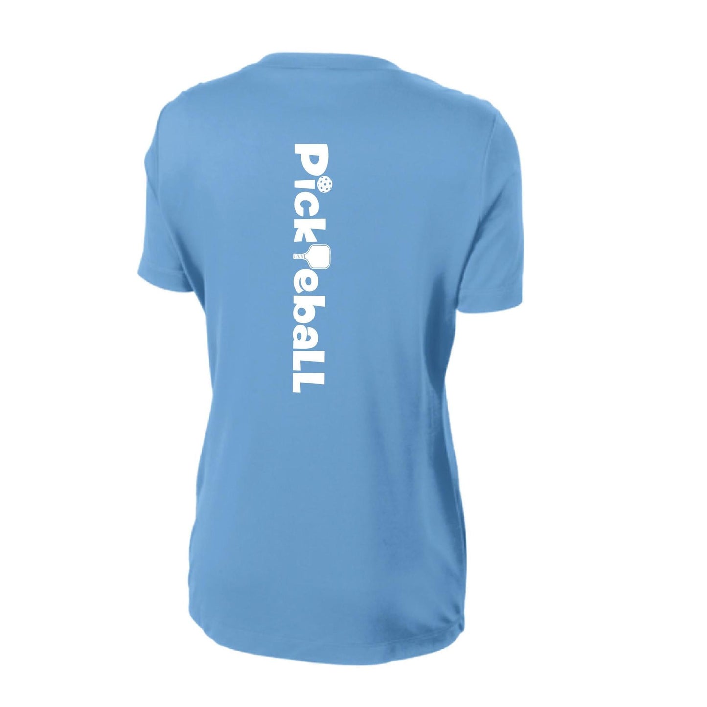 Pickleball Horizontal (Customizable) | Women’s Short Sleeve Crewneck Pickleball Performance T-Shirts | 100% Polyester