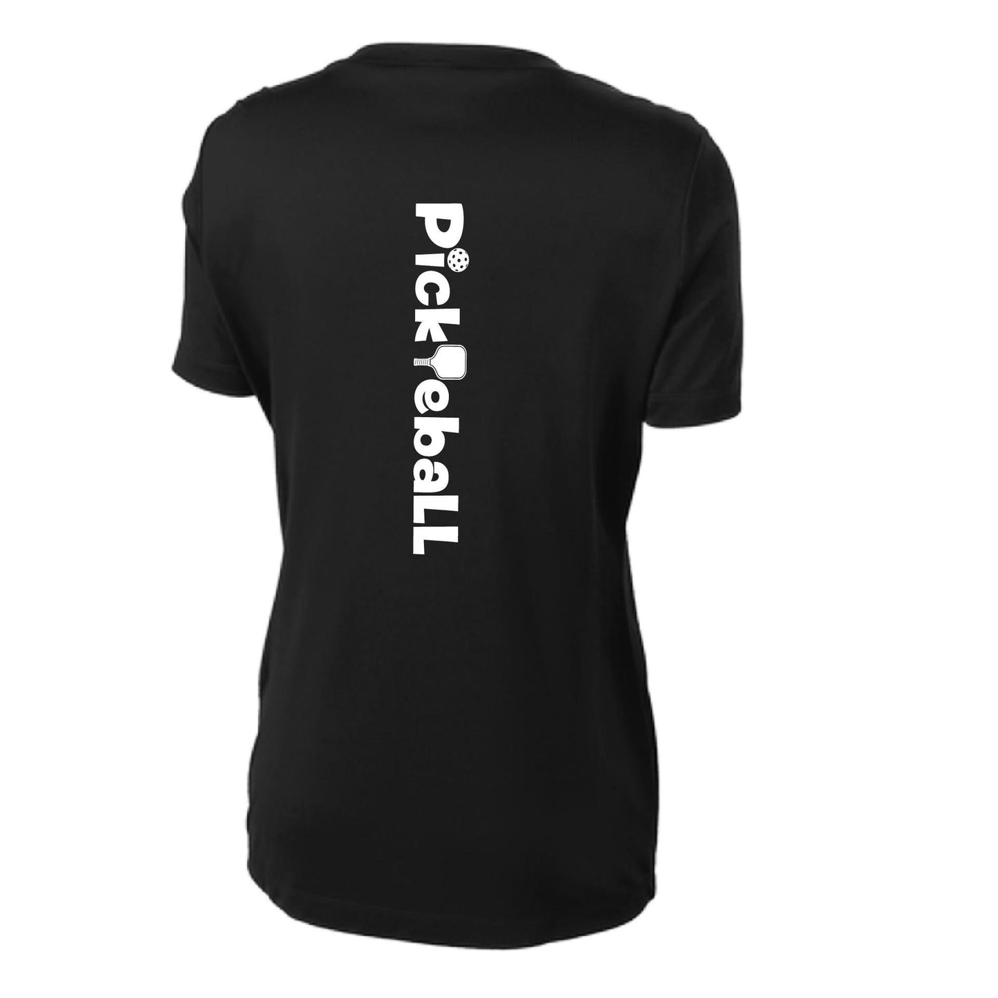 Pickleball Horizontal (Customizable) | Women’s Short Sleeve Crewneck Pickleball Performance T-Shirts | 100% Polyester