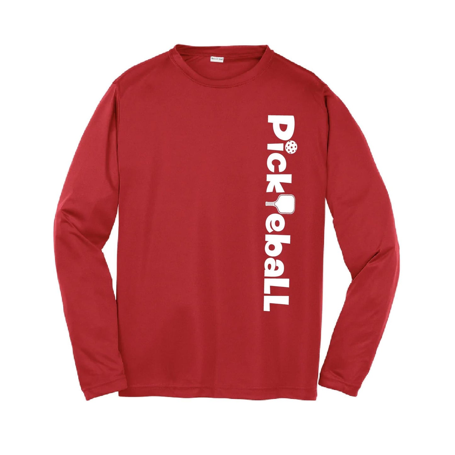 Pickleball Horizontal (Customizable) | Youth Long Sleeve Pickleball Performance T-Shirts | 100% Polyester