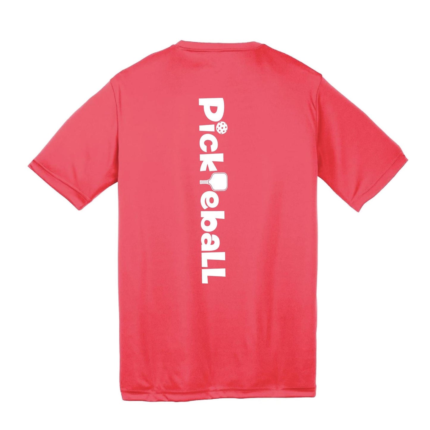 Pickleball Horizontal (Customizable) | Youth Short Sleeve Pickleball Performance T-Shirts | 100% Polyester