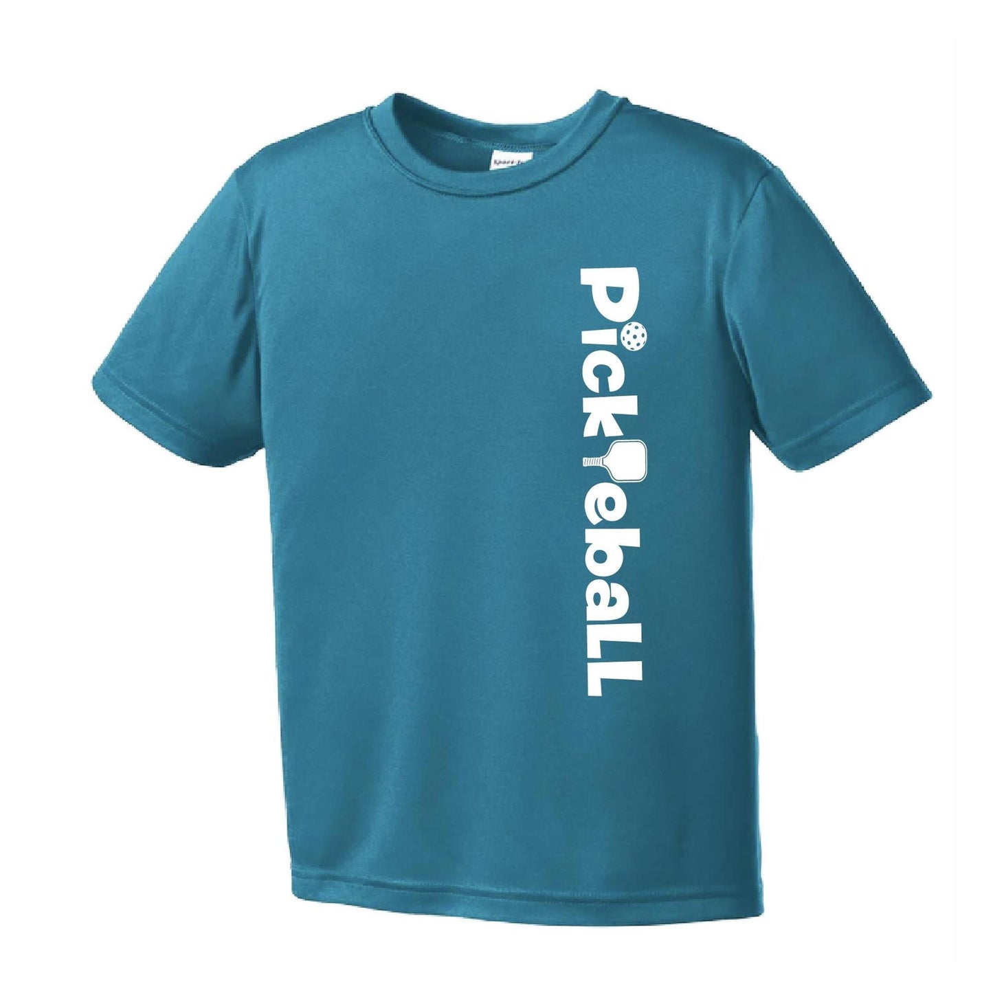 Pickleball Horizontal (Customizable) | Youth Short Sleeve Pickleball Performance T-Shirts | 100% Polyester