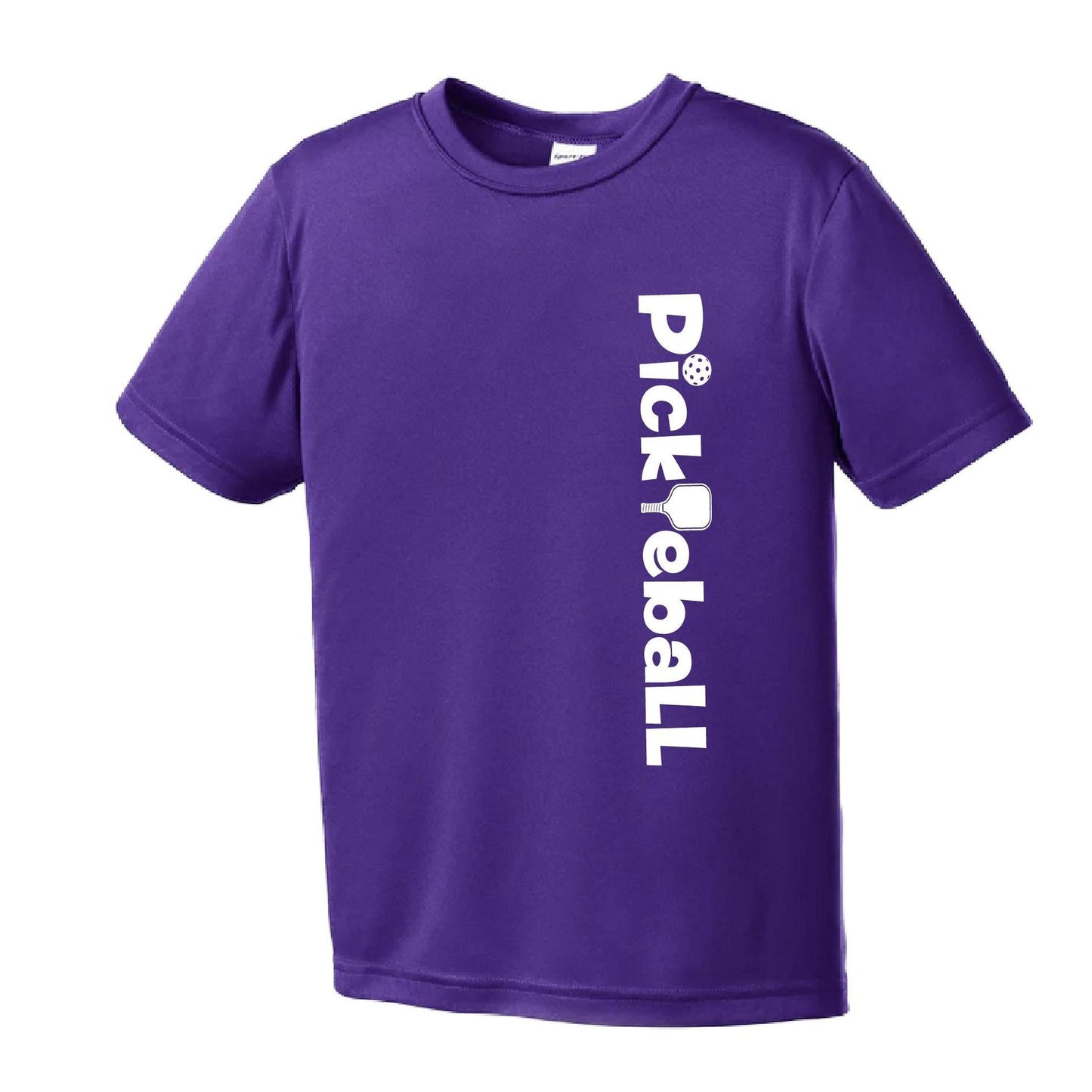 Pickleball Horizontal (Customizable) | Youth Short Sleeve Pickleball Performance T-Shirts | 100% Polyester