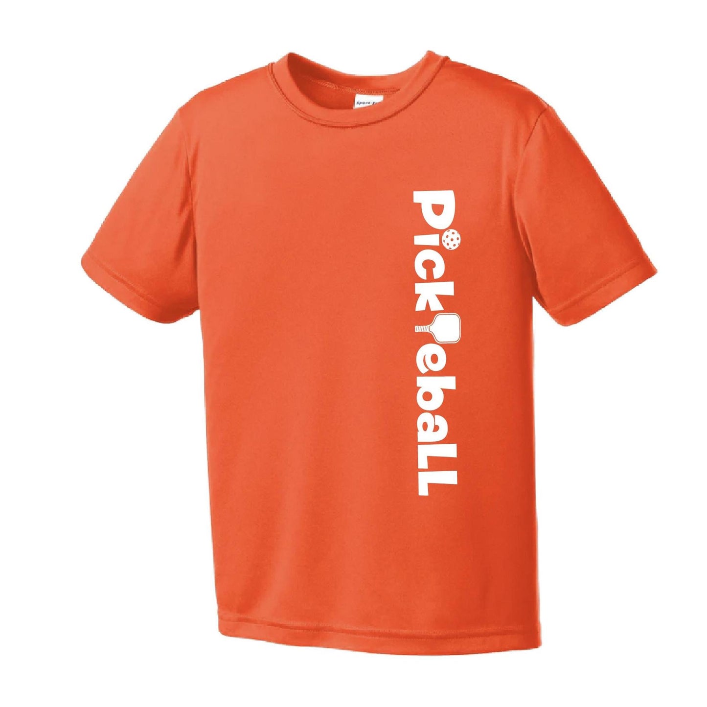 Pickleball Horizontal (Customizable) | Youth Short Sleeve Pickleball Performance T-Shirts | 100% Polyester