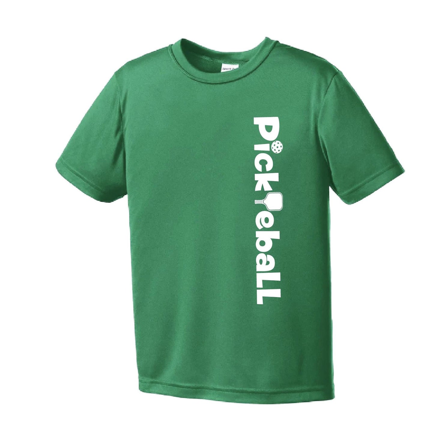 Pickleball Horizontal (Customizable) | Youth Short Sleeve Pickleball Performance T-Shirts | 100% Polyester