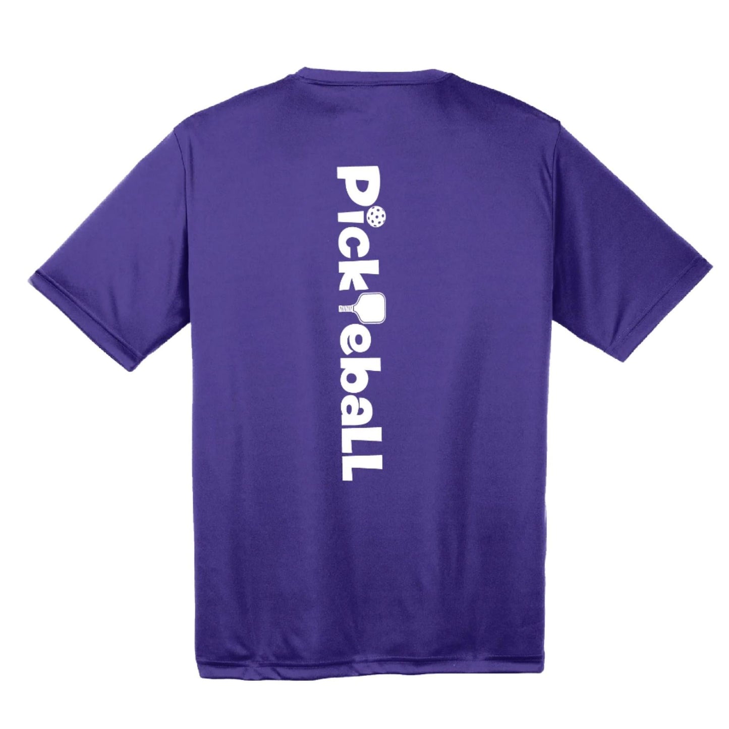 Pickleball Horizontal (Customizable) | Youth Short Sleeve Pickleball Performance T-Shirts | 100% Polyester