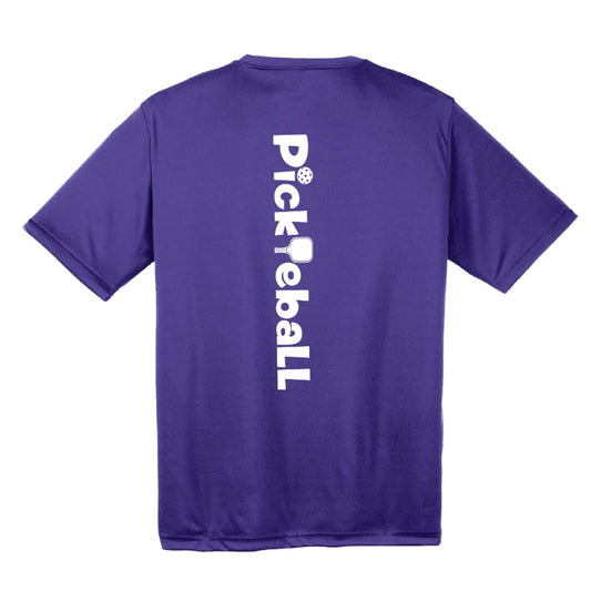 Pickleball Horizontal (Customizable) | Youth Short Sleeve Pickleball Performance T-Shirts | 100% Polyester