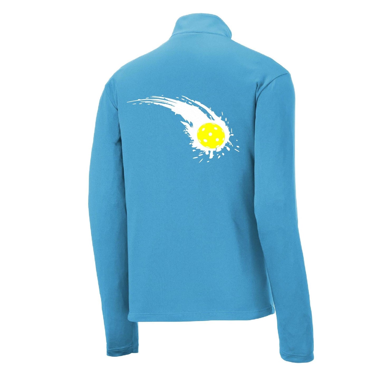 Pickleball Impact | Men's 1/4 Zip Long Sleeve Pullover Athletic Performance Shirt | 100% Polyester